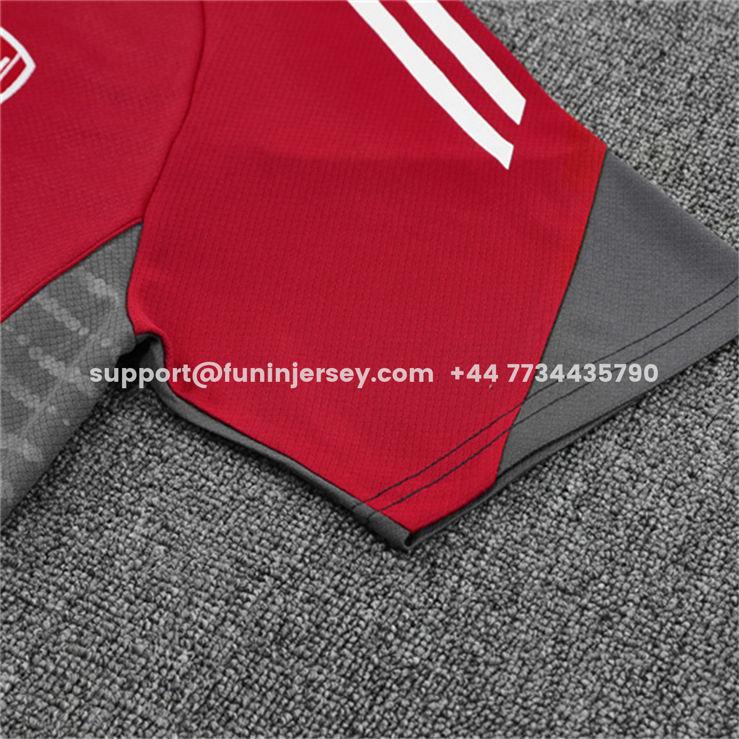 Funinjersey-Arsenal 25-26 Short-Sleeve Training Set- Red Top & Green Shorts