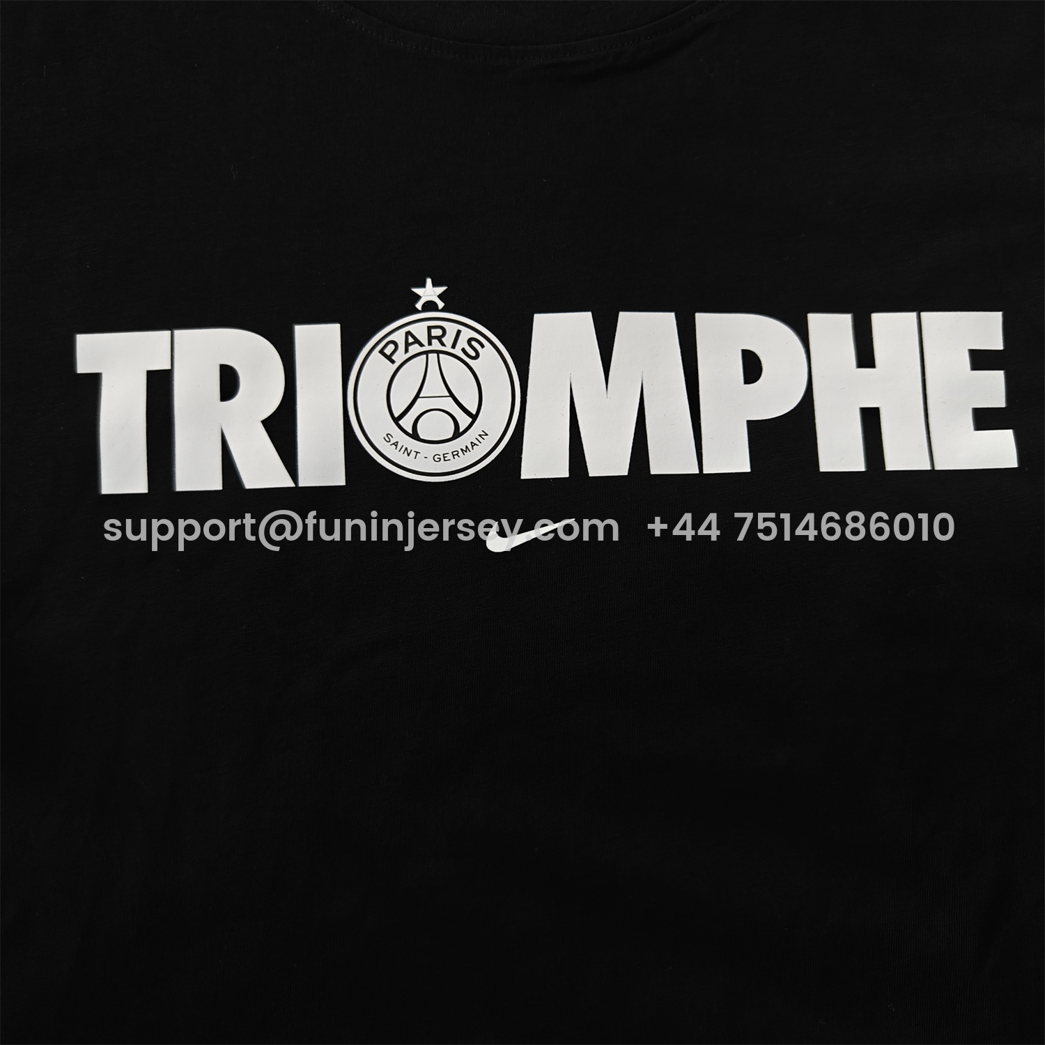 Funinjersey-Paris Saint-Germain PSG 2025 Champions League Commemorative Black T-shirt