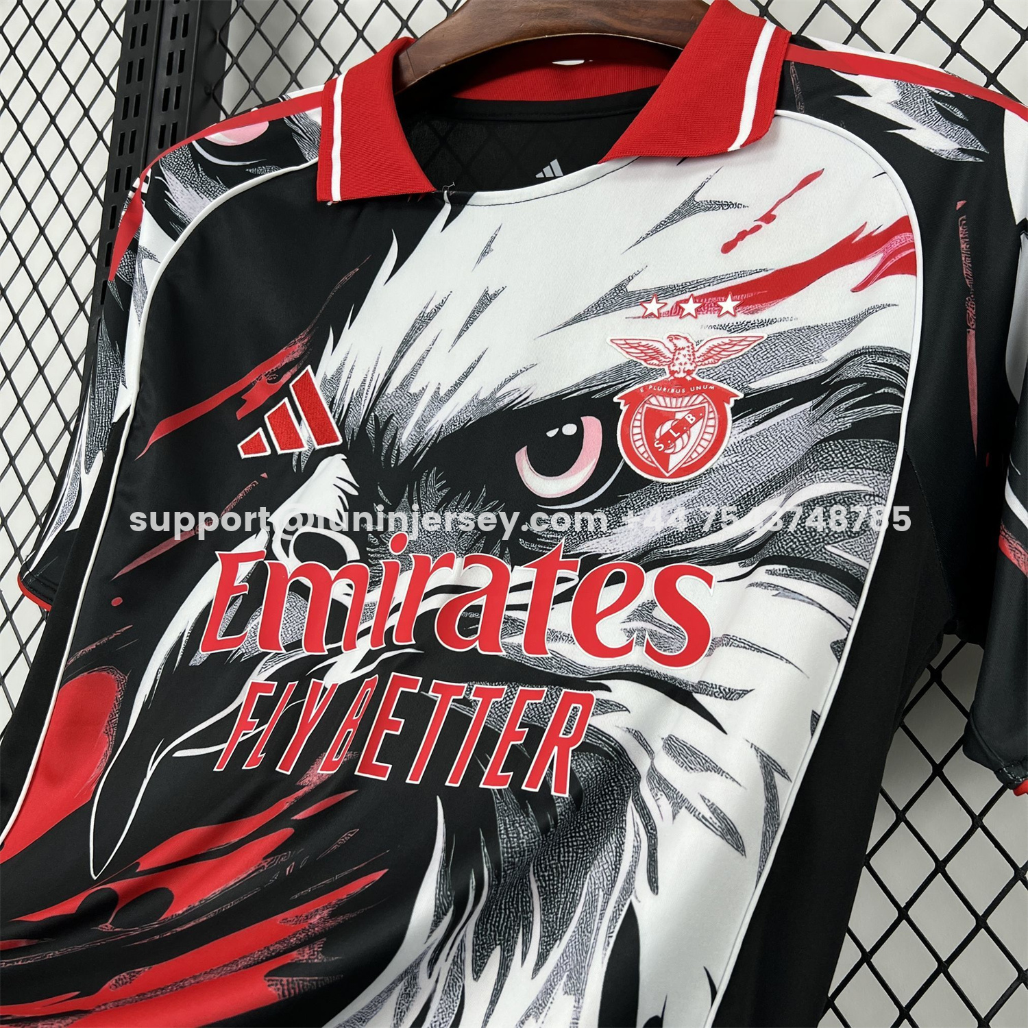 Funinjersey-Benfica 25-26 White Eagle Black Special Jersey - Fans Version