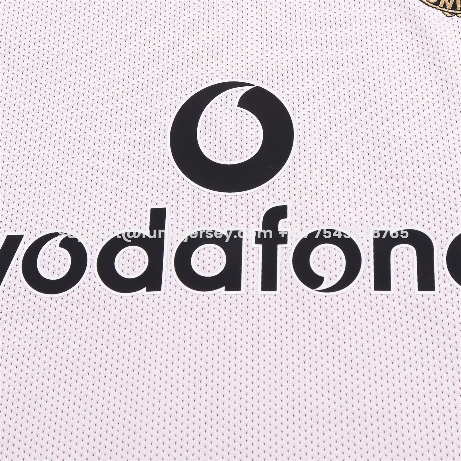 Funinjersey-Retro Manchester United 2001-02 100th Centery Kids Kit - White