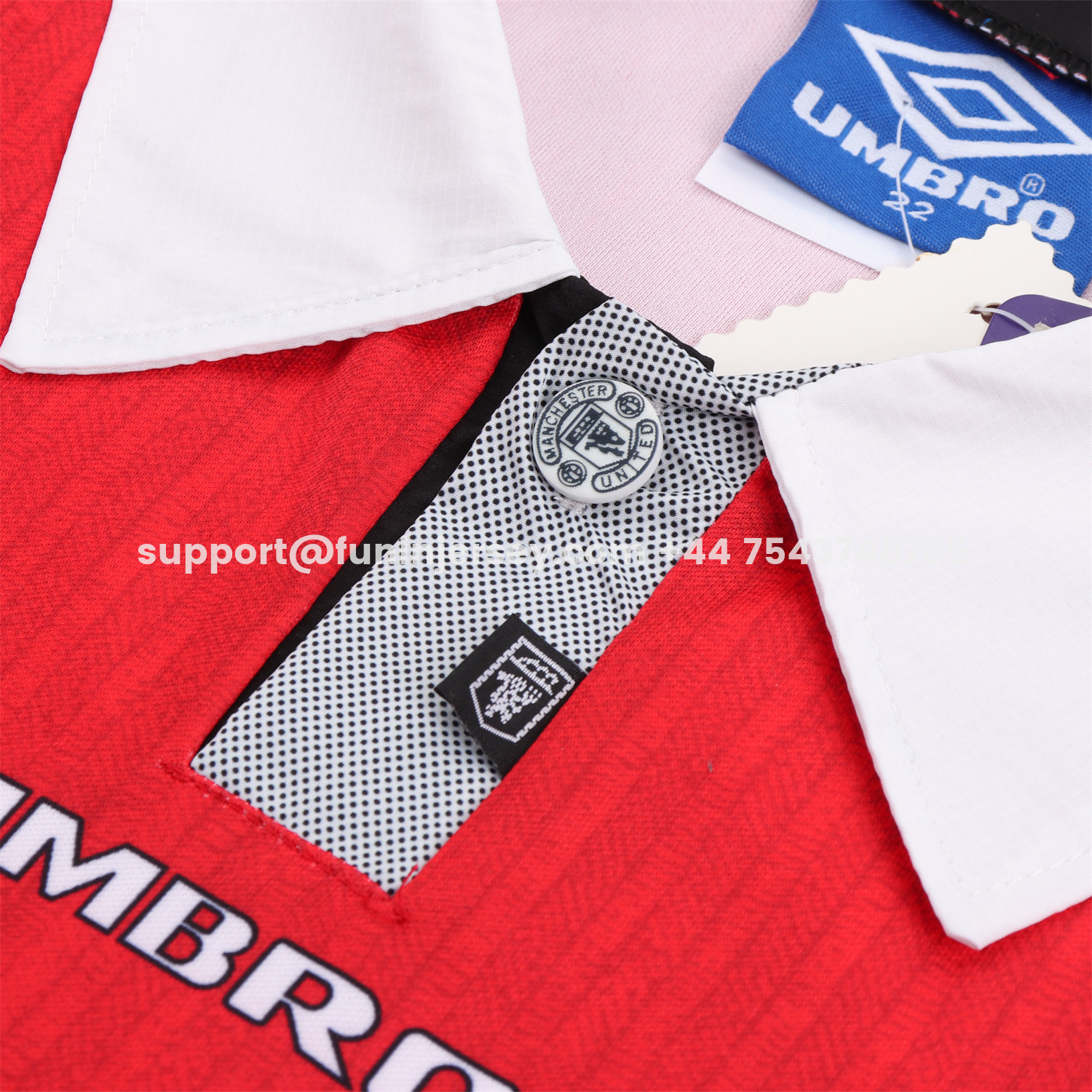 Funinjersey-Retro Manchester United 1996-97 Home Kids Kit