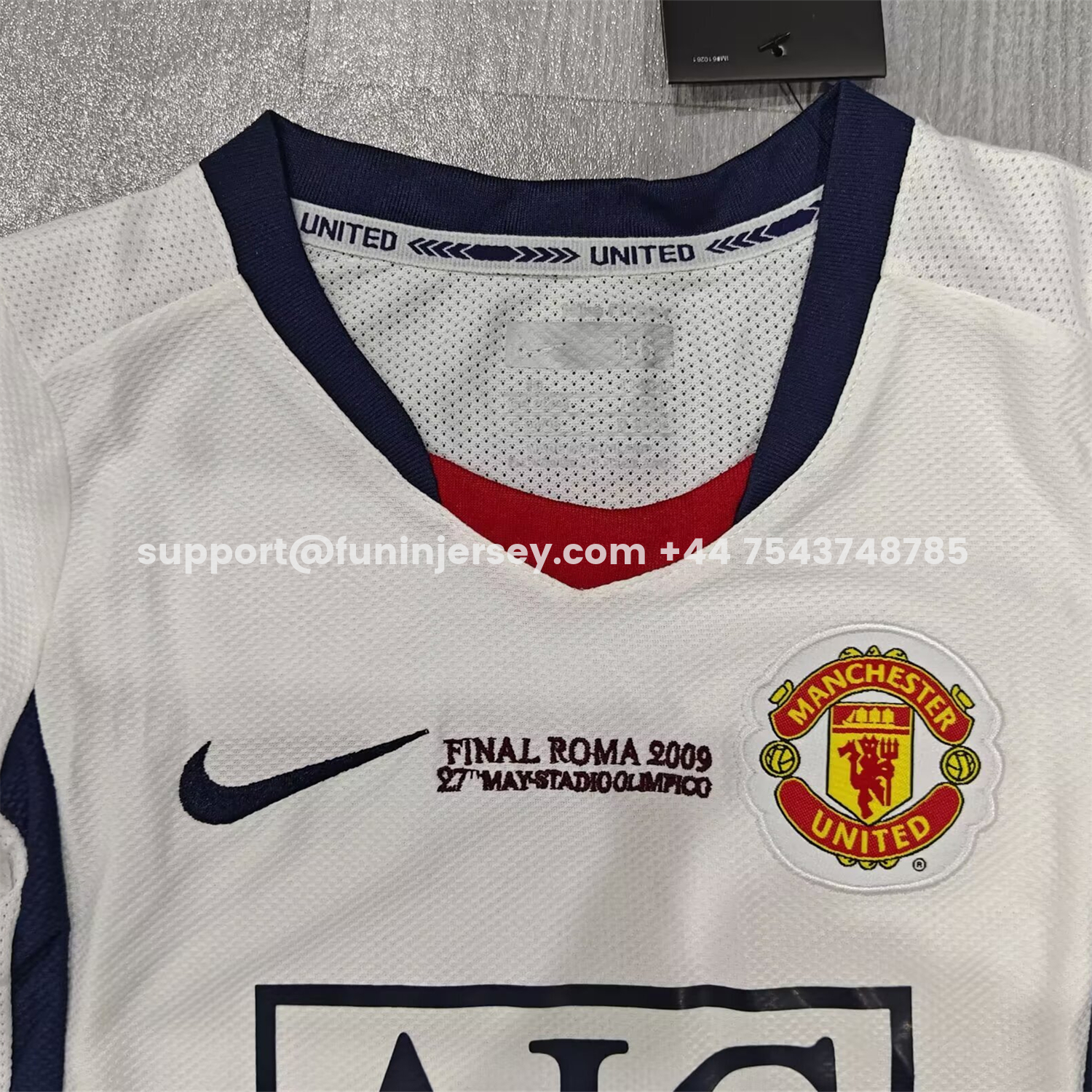 Funinjersey-Retro Manchester United 2008-09 Away Kids Kit