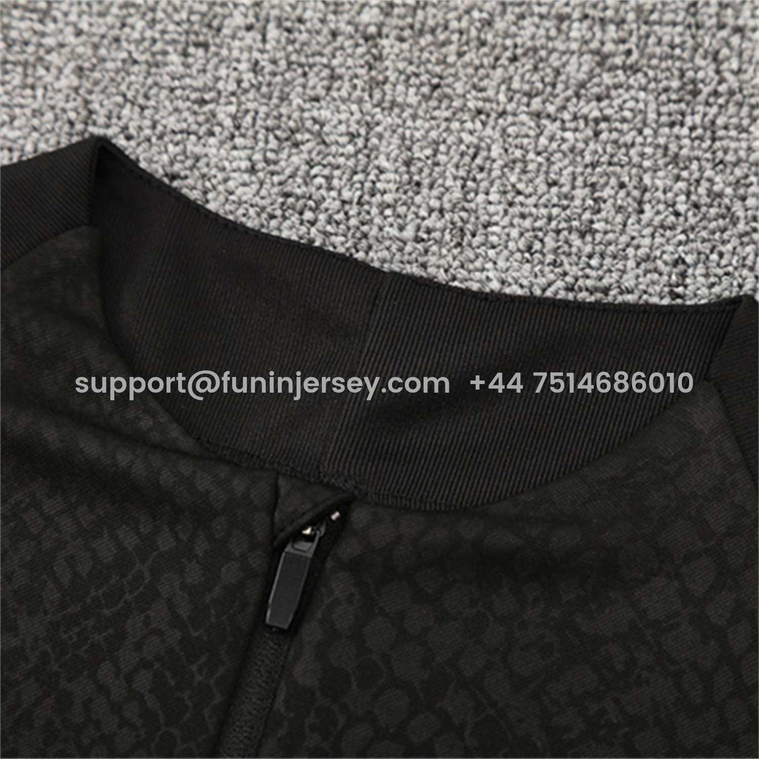 Funinjersey-Barcelona 25-26 X KB Long Sleeve Training Set - Black Top & Black Pants