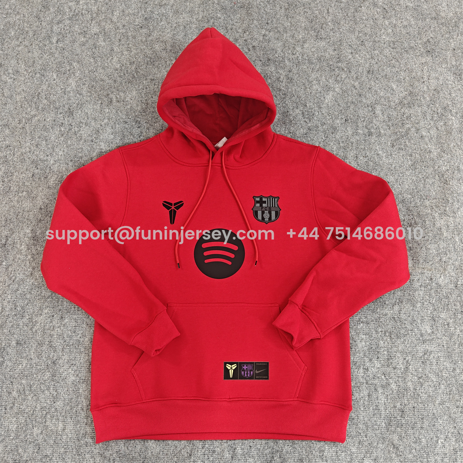 Funinjersey-Barcelona 25-26 KB Logo Unisex Pullover Hoodie