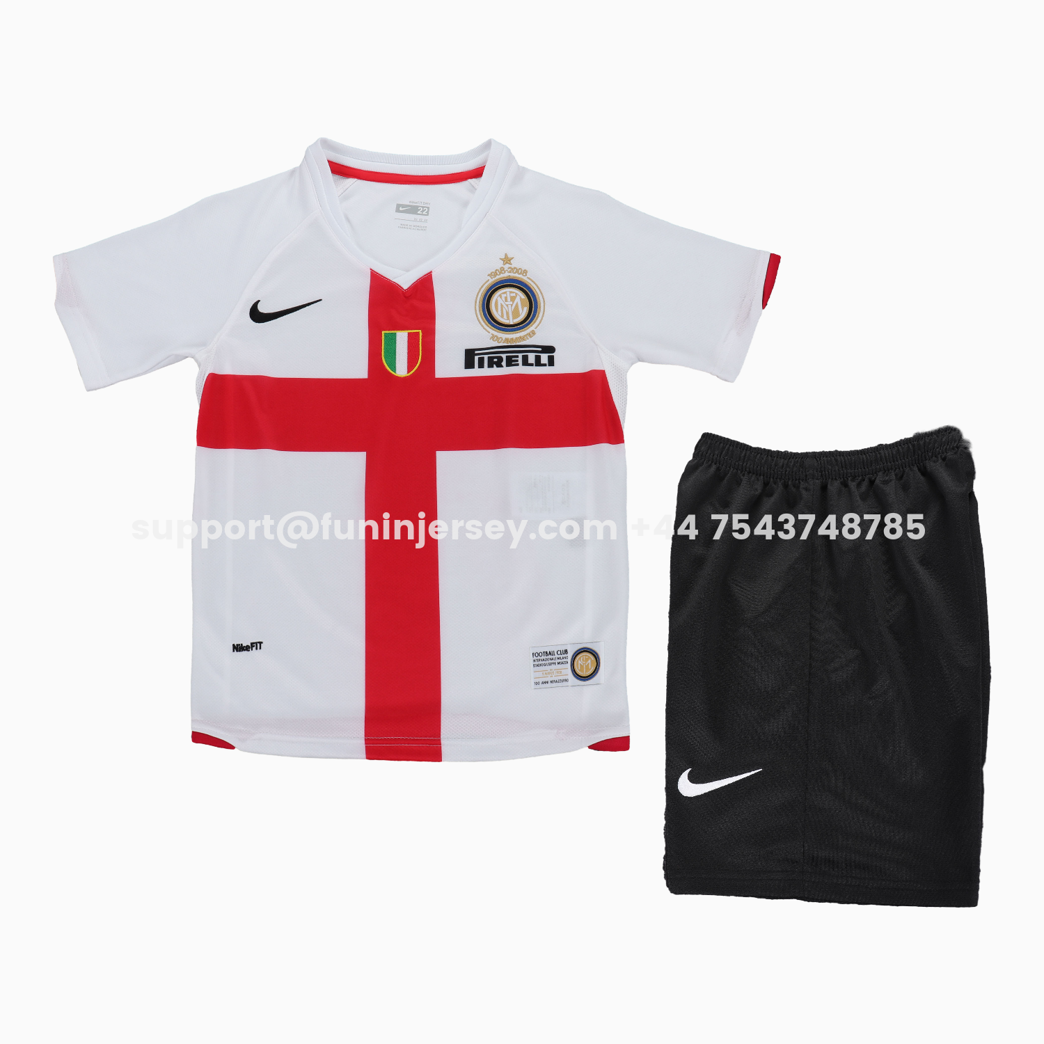 Funinjersey-Retro Inter Milan 2007-08 Away Kids Kit