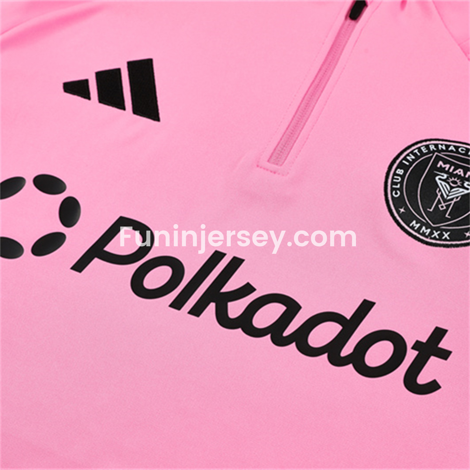 Funinjersey-INT M.A.M 25-26 Kid Long Sleeves Training Set - Pink Top & Black Pants