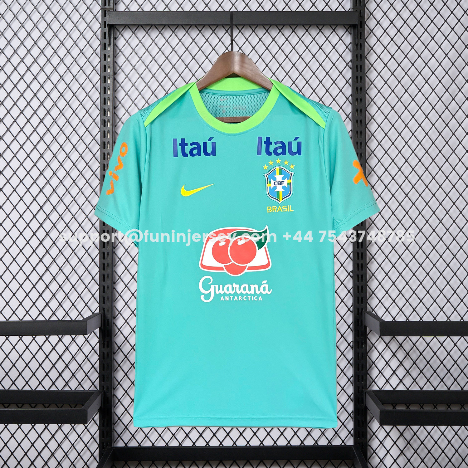 Funinjersey-Brazil 2026 Tiffany Blue Training Jersey - Fans Version