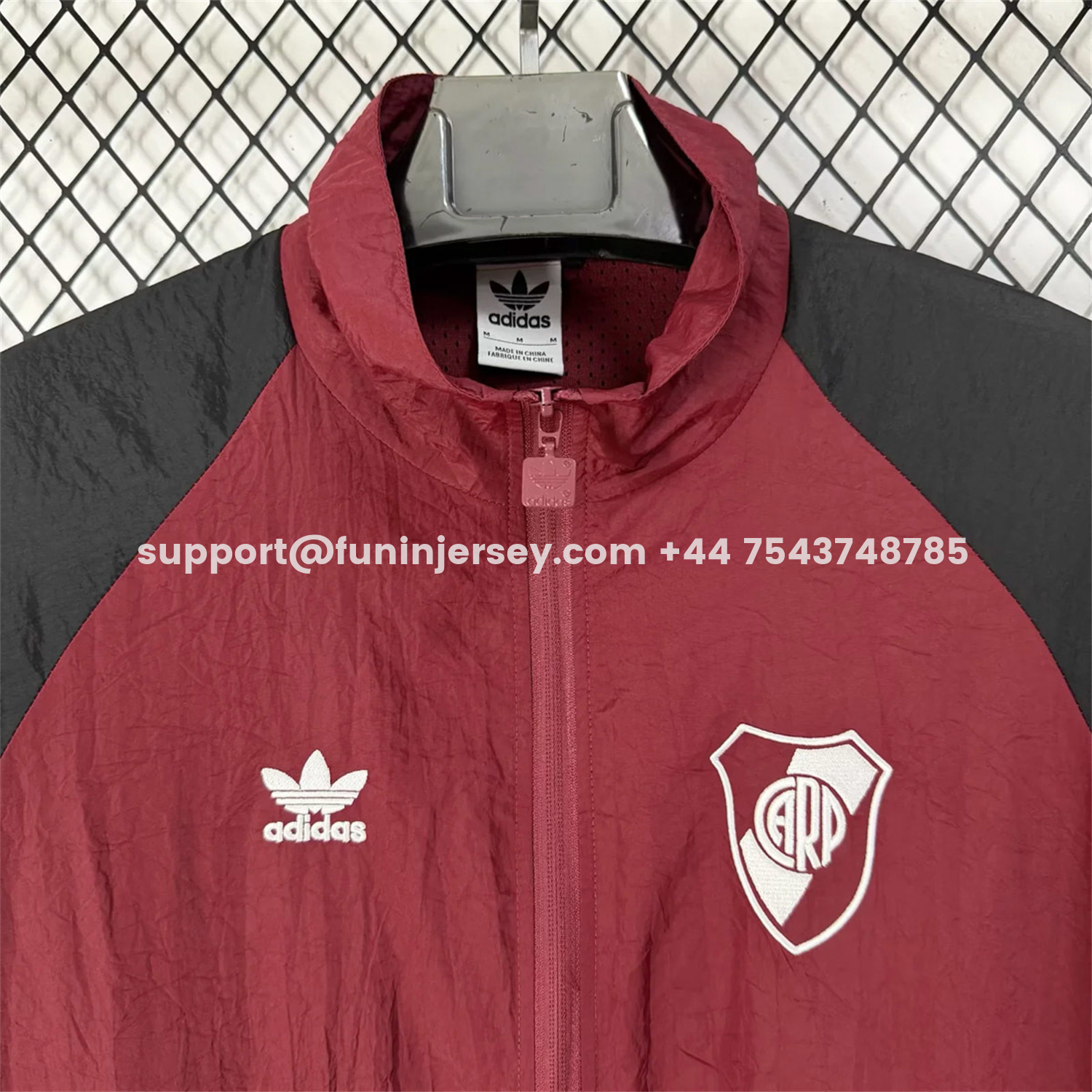 Funinjersey-River Plate 25-26 Training Windbreaker Jacket - Red