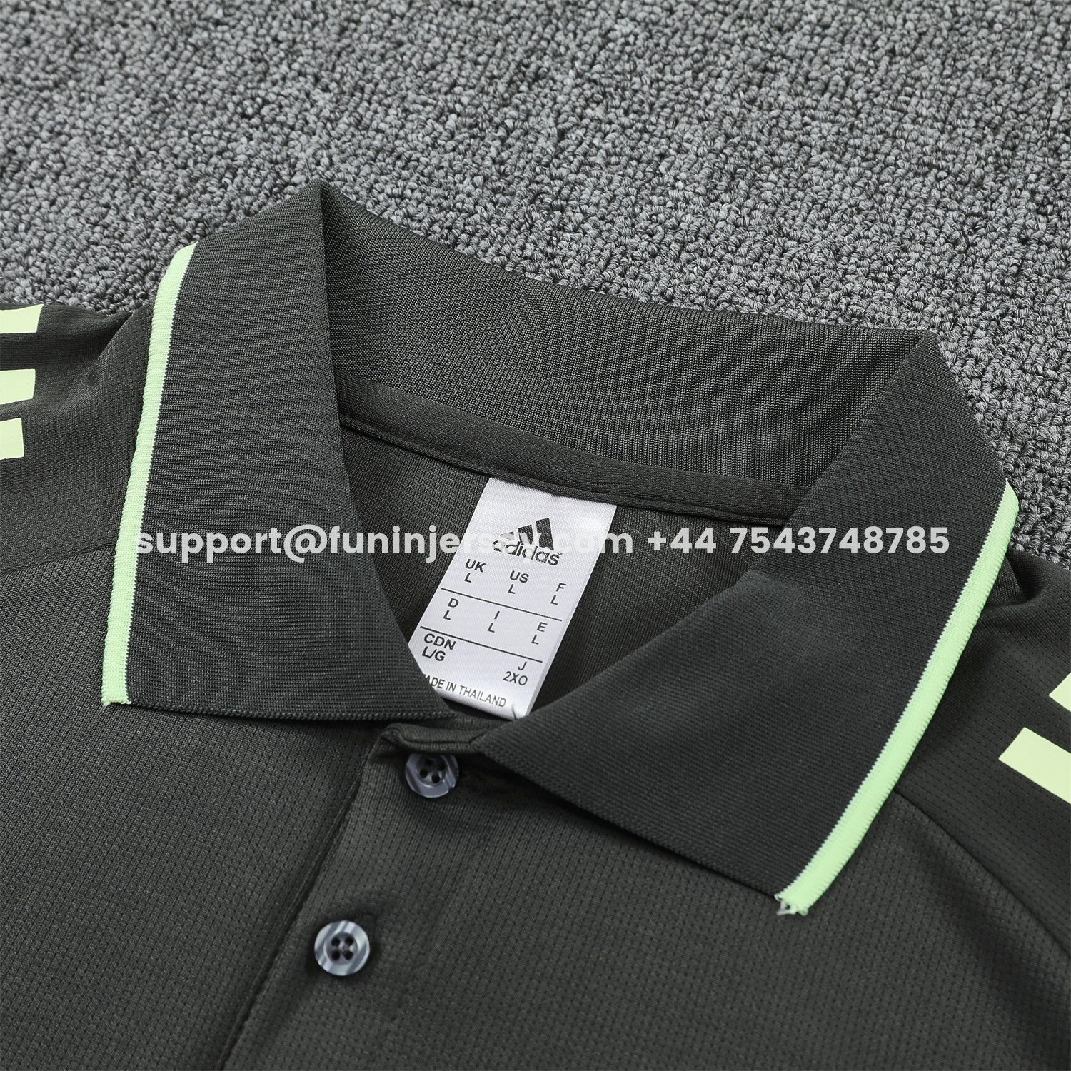 Funinjersey-Real Madrid 25-26 POLO Short-Sleeve Training Set - Dark Grey Top and Pants