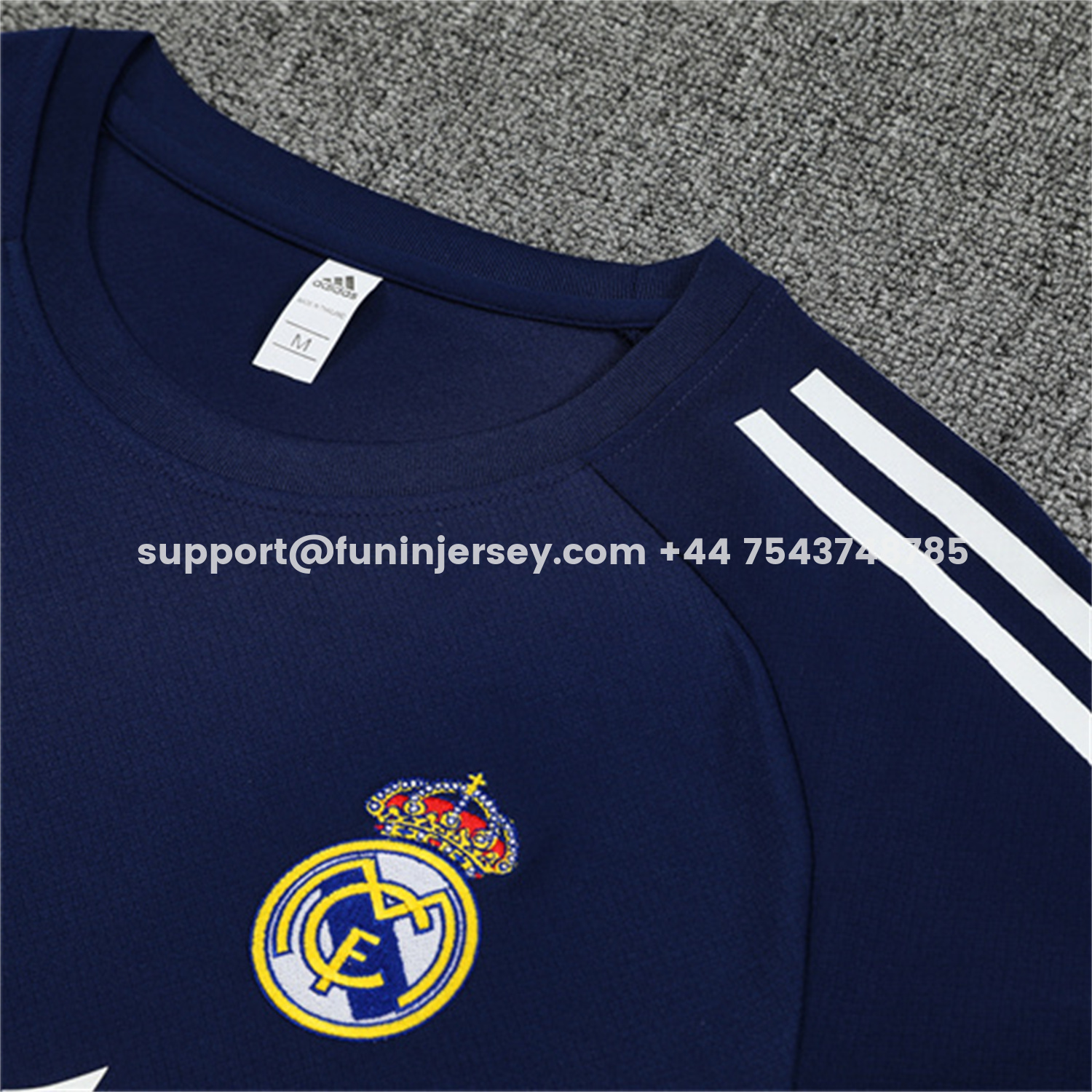 Funinjersey-Real Madrid 25-26 Kids Short-Sleeve Training Set - Royal Blue Top & Royal Blue Shorts