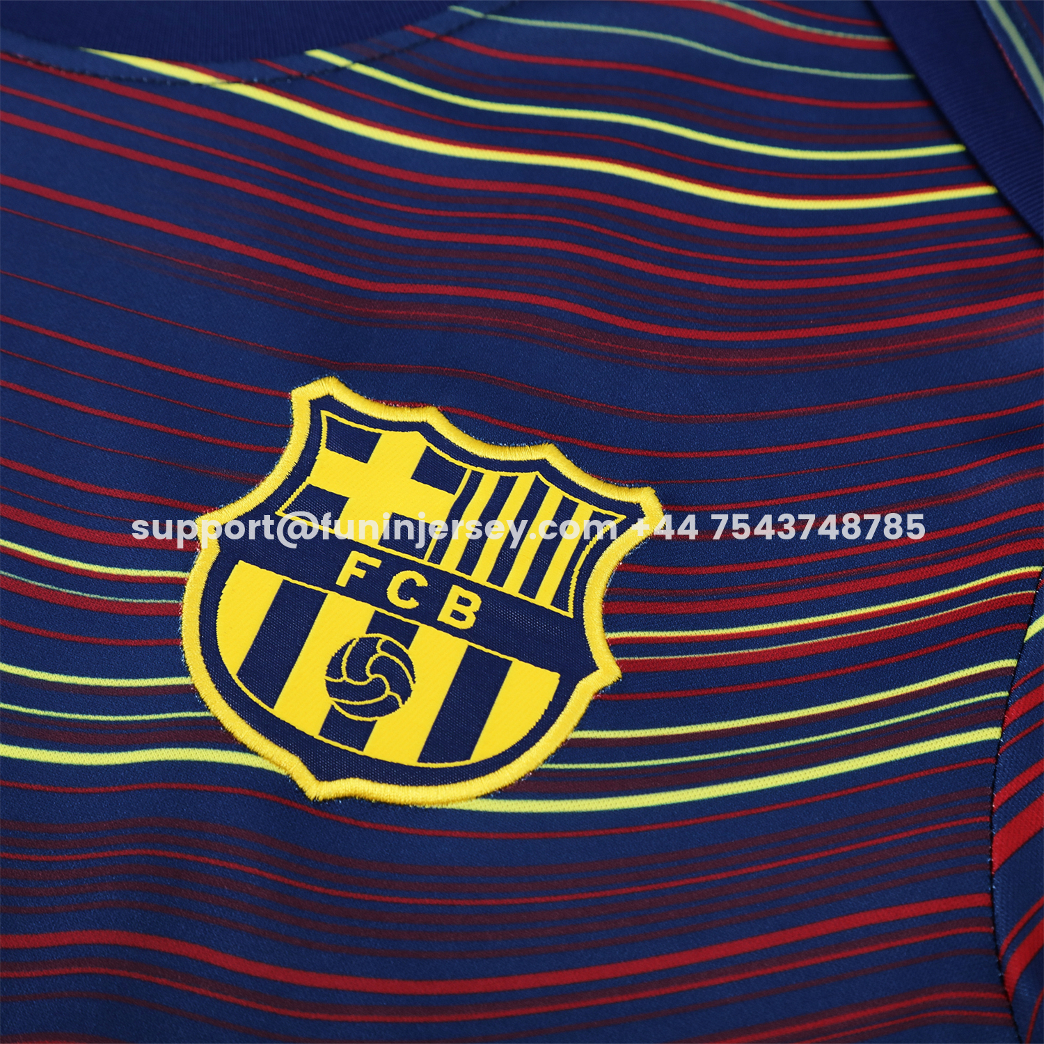 Funinjersey-Barcelona 25-26 Short-Sleeve Training Set - Colors Top & Dark Blue Pants
