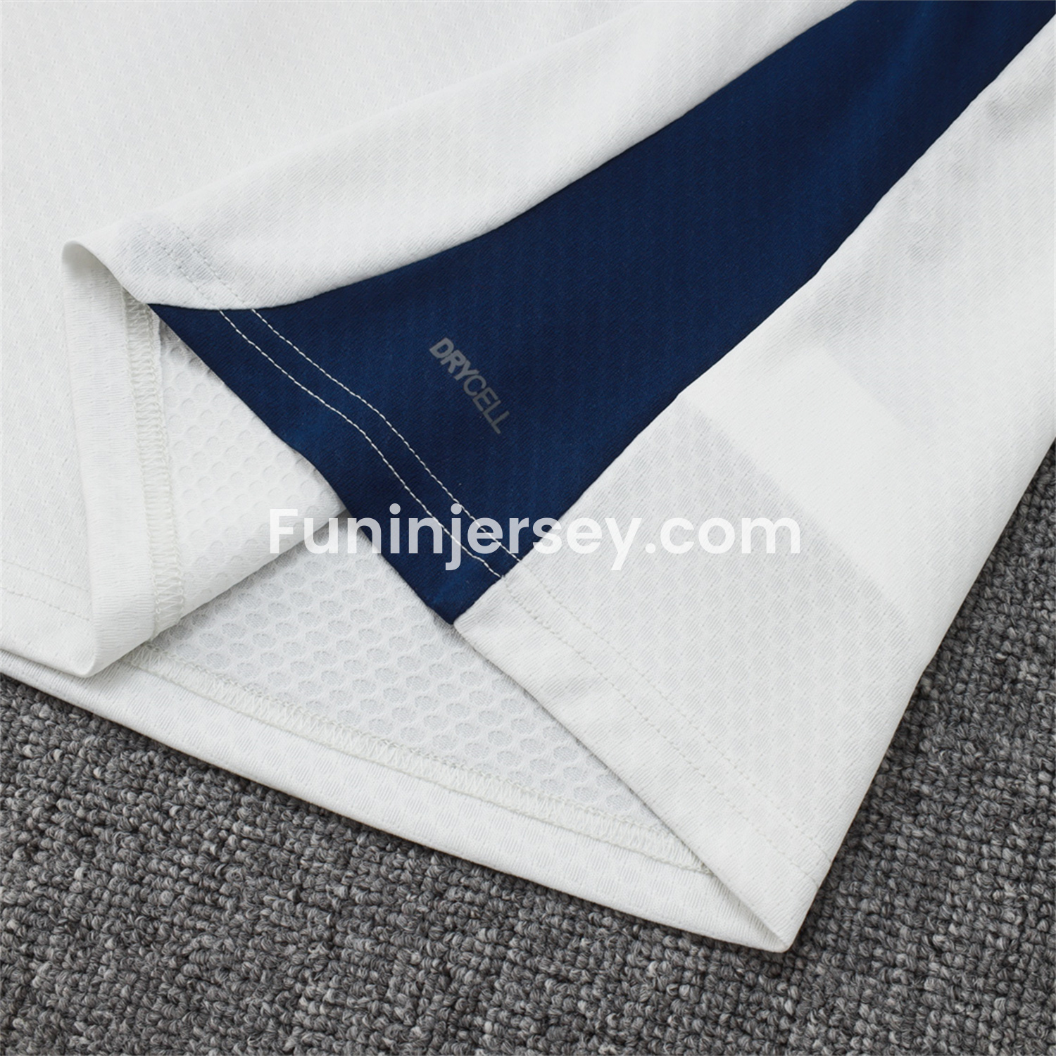 Funinjersey-Portugal 25-26 Vest Training Set - Off White Top and Deep Blue Shorts