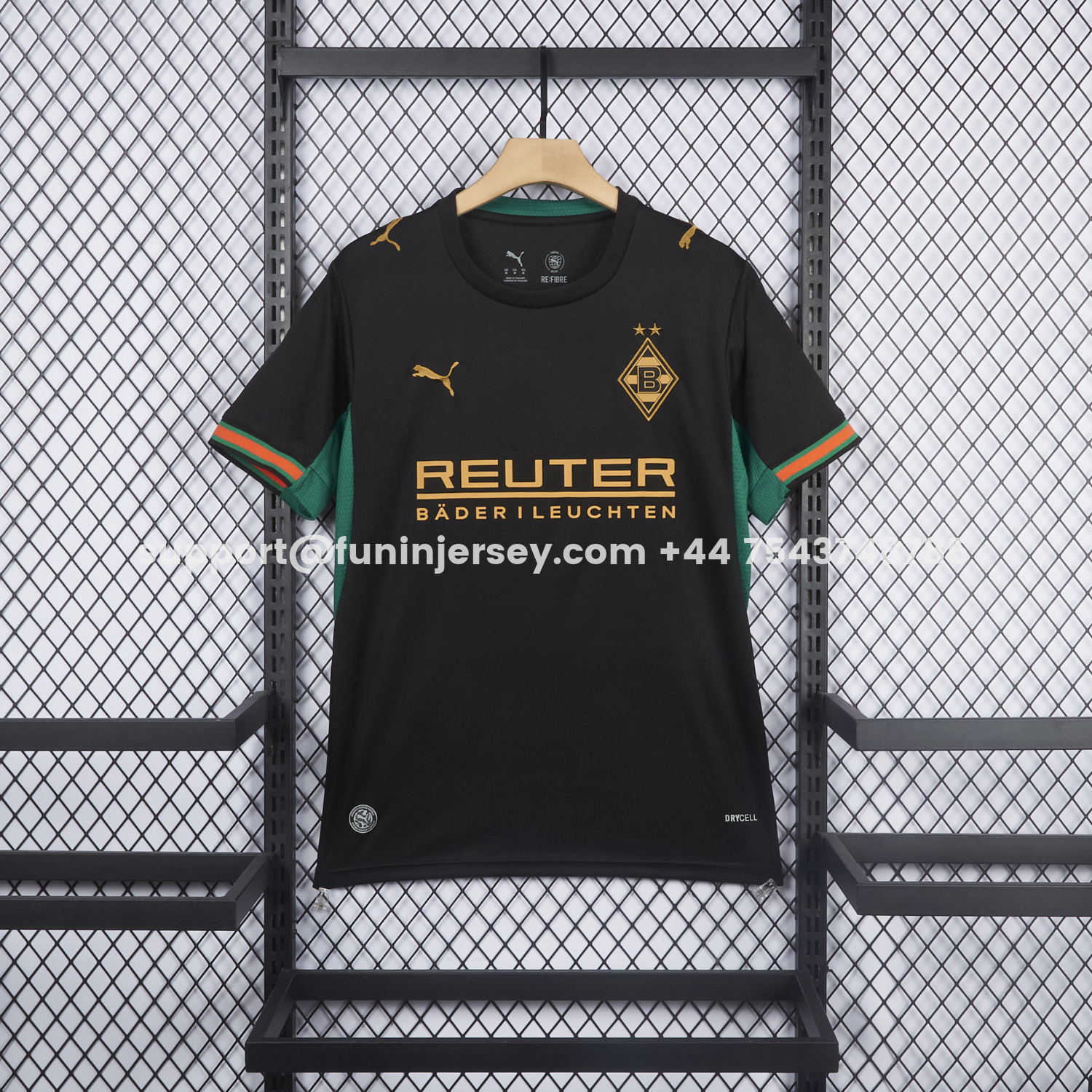 Funinjersey-Borussia Mönchengladbach 26-27 Away Black Jersey - Fans Version