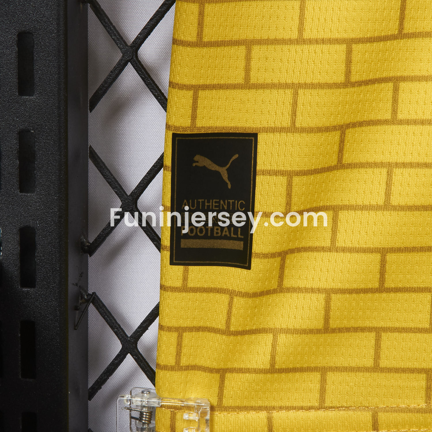 Funinjersey-Dortmund 25-26 Pre-Match Training Yellow Brickwork Pattern Jersey - Fans Version