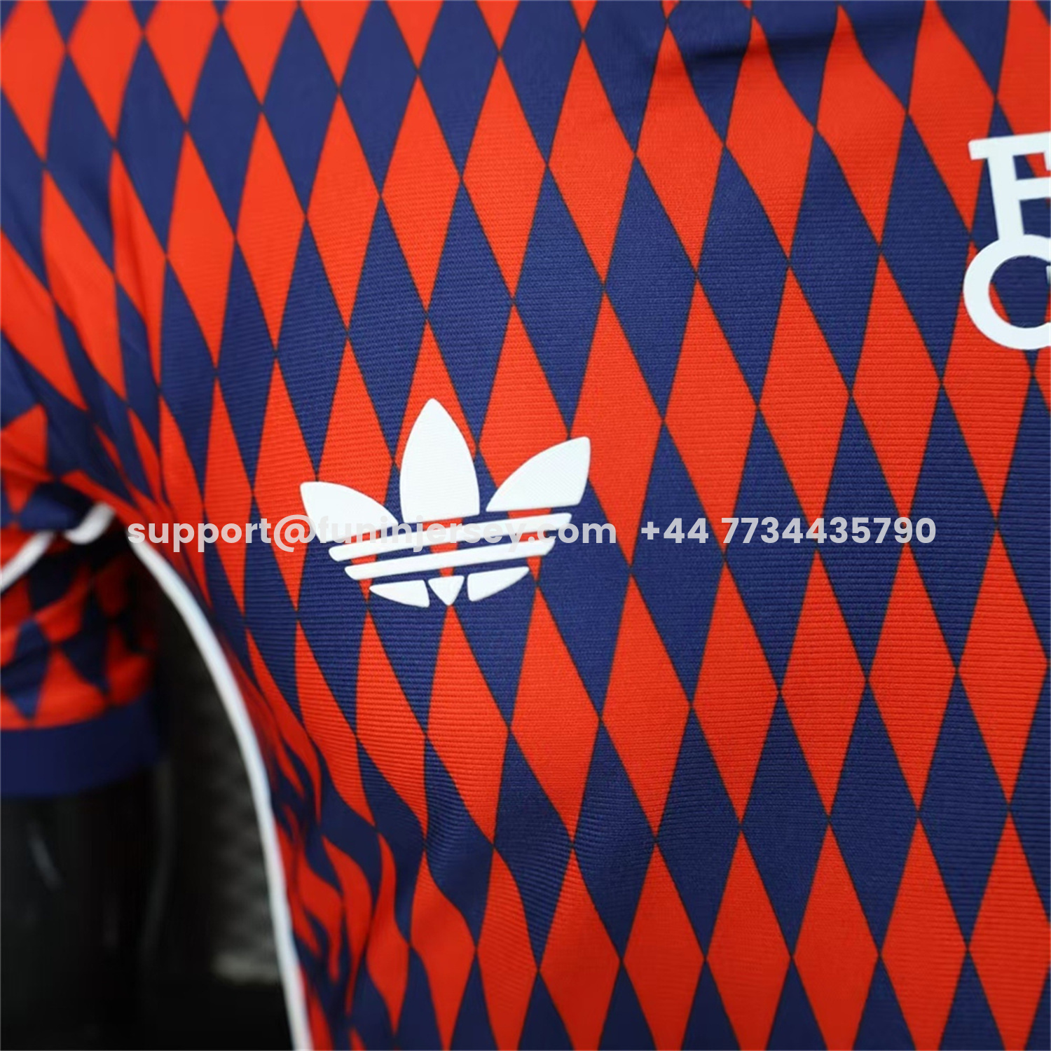 Funinjersey-Bayern Munich 25-26 Trefoil Retro Style Red And Deep Blue Jersey - Player Version