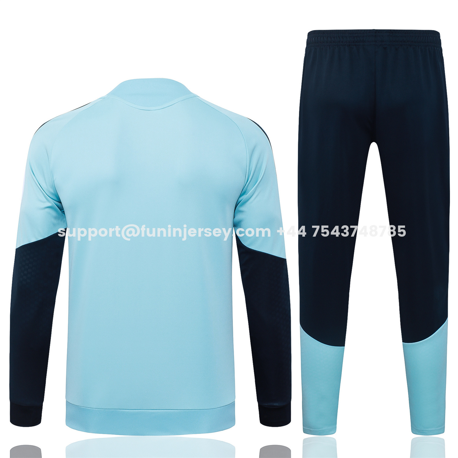 Funinjersey-Argentina 25-26 Windbreaker Training Set - Light Blue Top and Black Pants