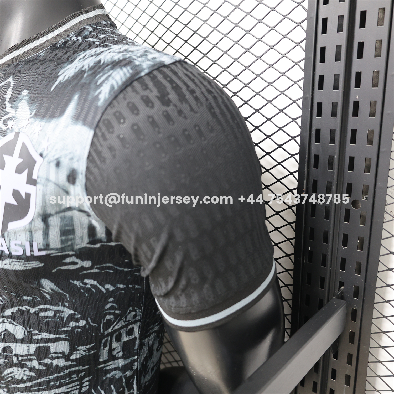 Funinjersey-Brazil 2026 Grey Jesus Black Special Jersey - Player Version