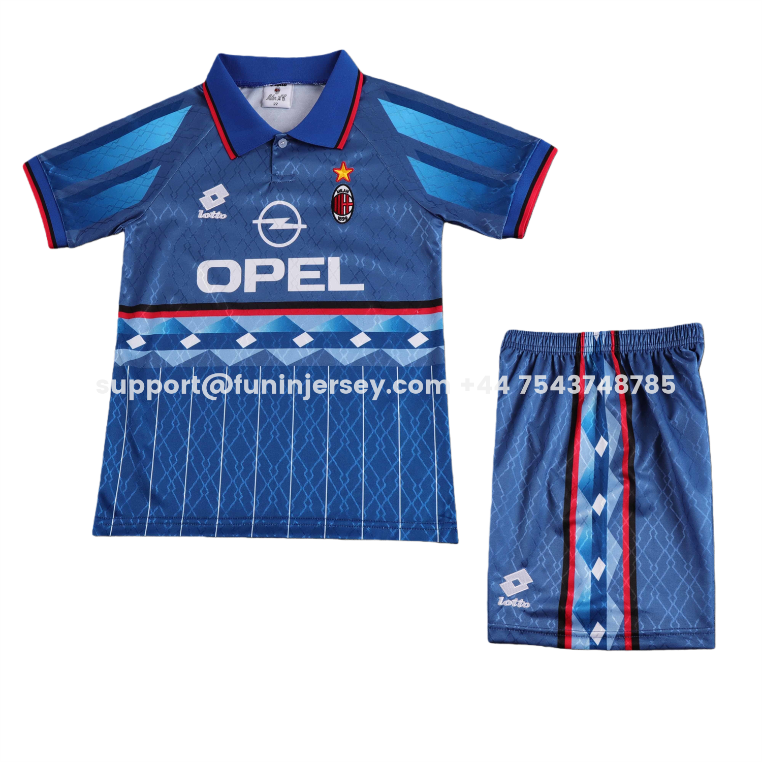 Funinjersey-Retro AC Milan 1995-96 Away Kids Kit