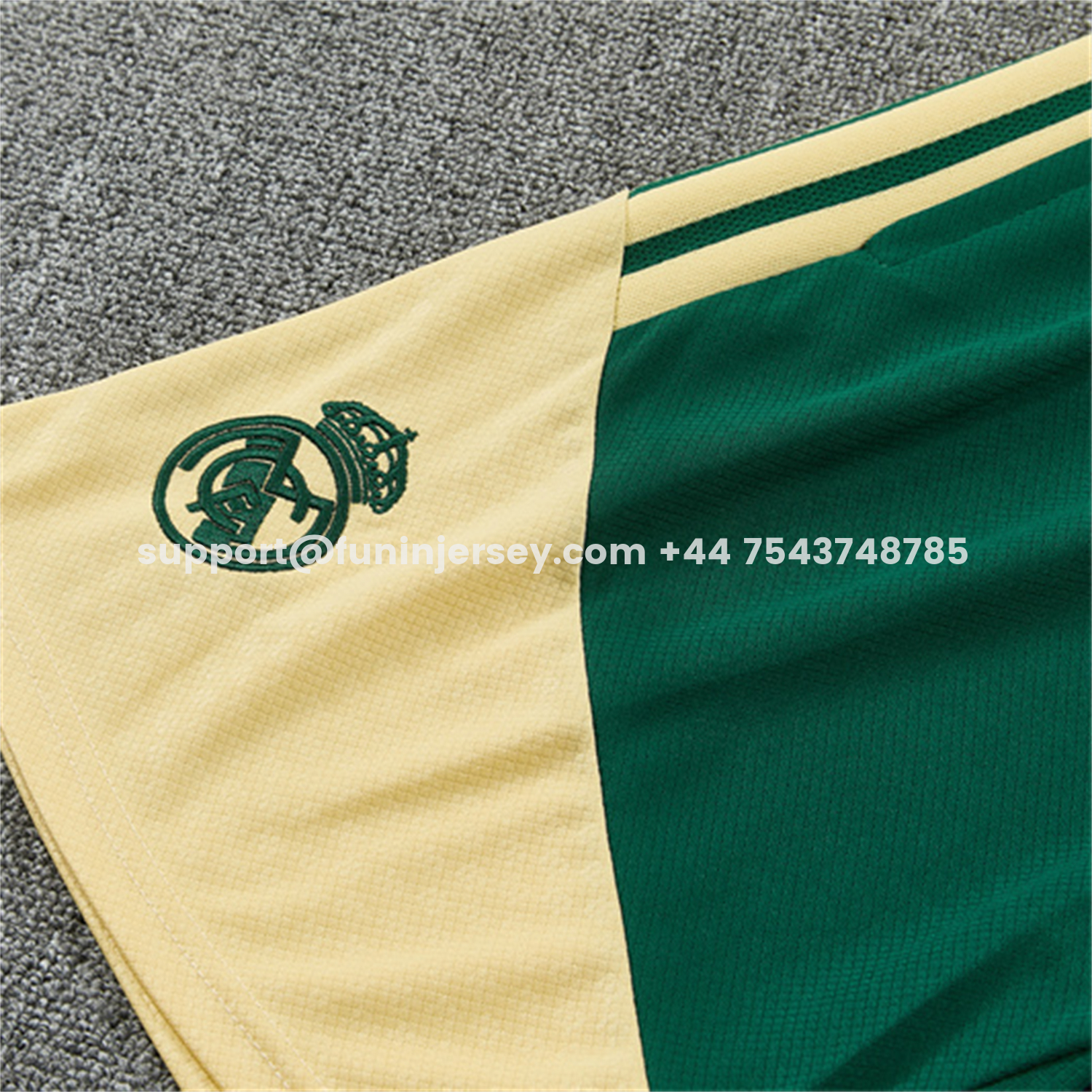 Funinjersey-Real Madrid 26-27 Kids Short-Sleeve Training Set - Green Top & Green Shorts