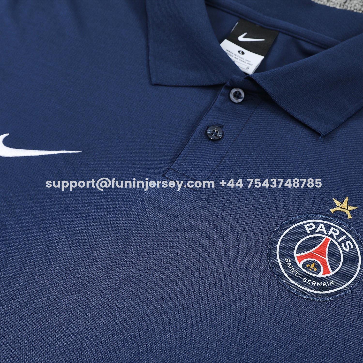 Funinjersey-Paris Saint-Germain PSG 25-26 POLO Short-Sleeve Training Set - Dark Blue Top and Pants