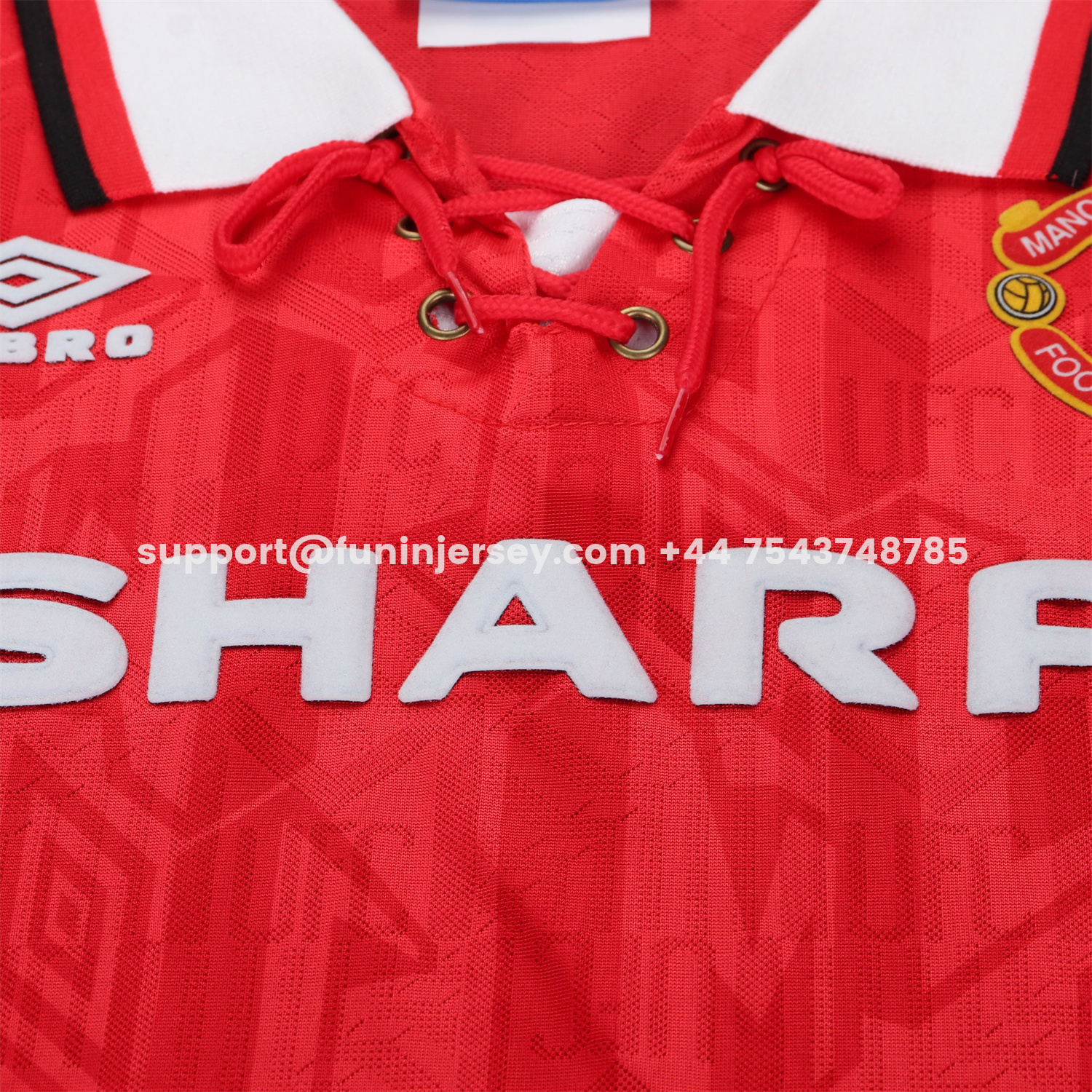 Funinjersey-Retro Manchester United 92-94 Home Kids Kit