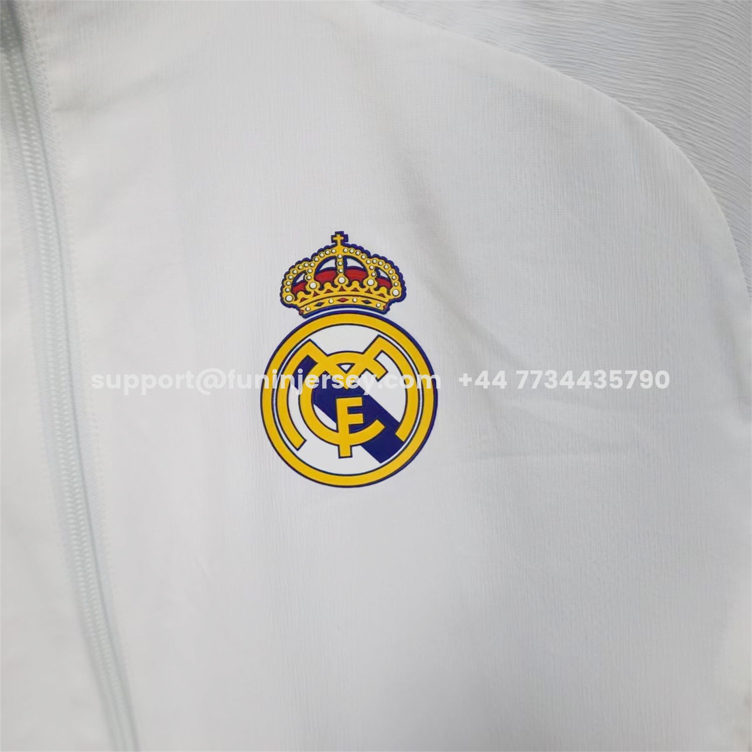 Funinjersey-Real Madrid 25-26 White Windbreaker Jacket