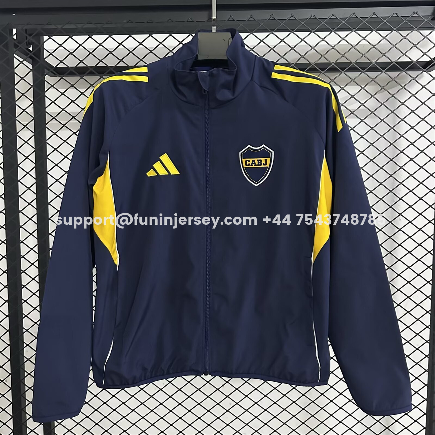 Funinjersey-Boca Juniors 25-26 Training Windbreaker Jacket - Dark Grey