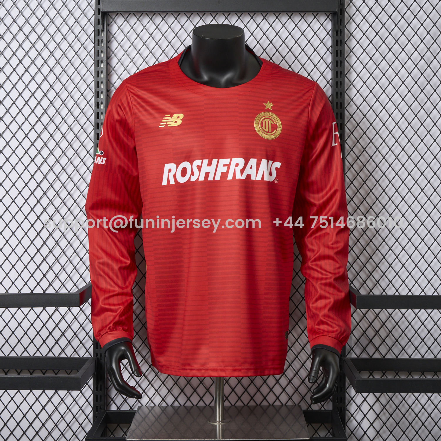 Funinjersey-Toluca 25-26 Home Long Sleeves Jersey - Player Version