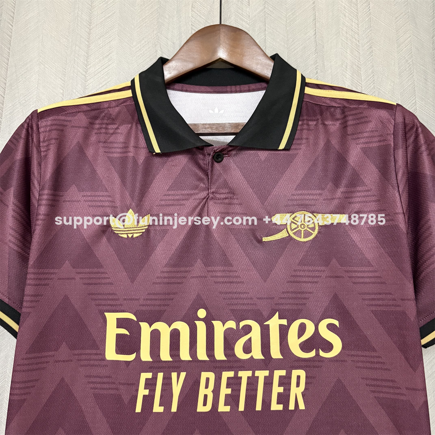 Funinjersey-Arsenal 26-27 Yellow Sponsors Wine Red Special Jersey - Fans Version