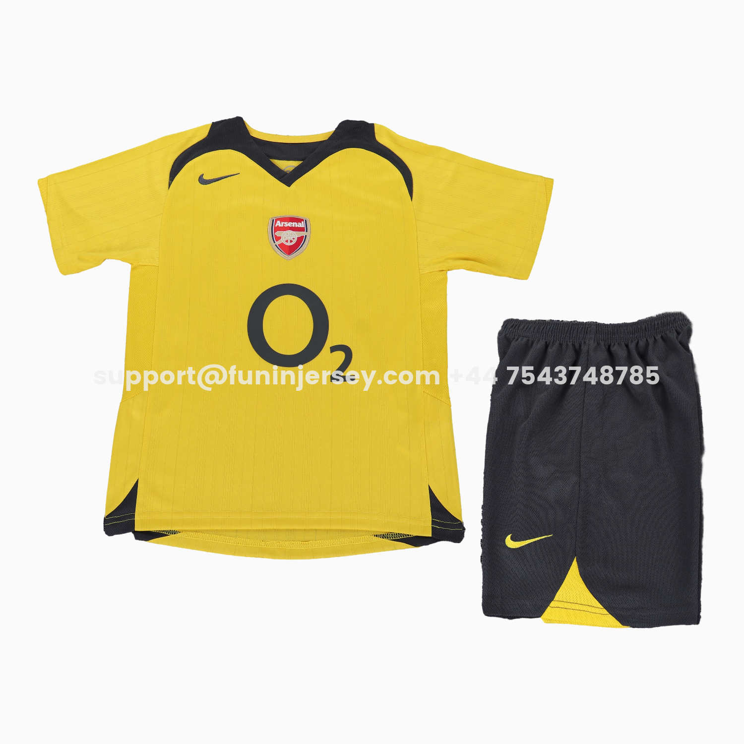 Funinjersey-Retro Arsenal 2005-06 Away Kids Kit