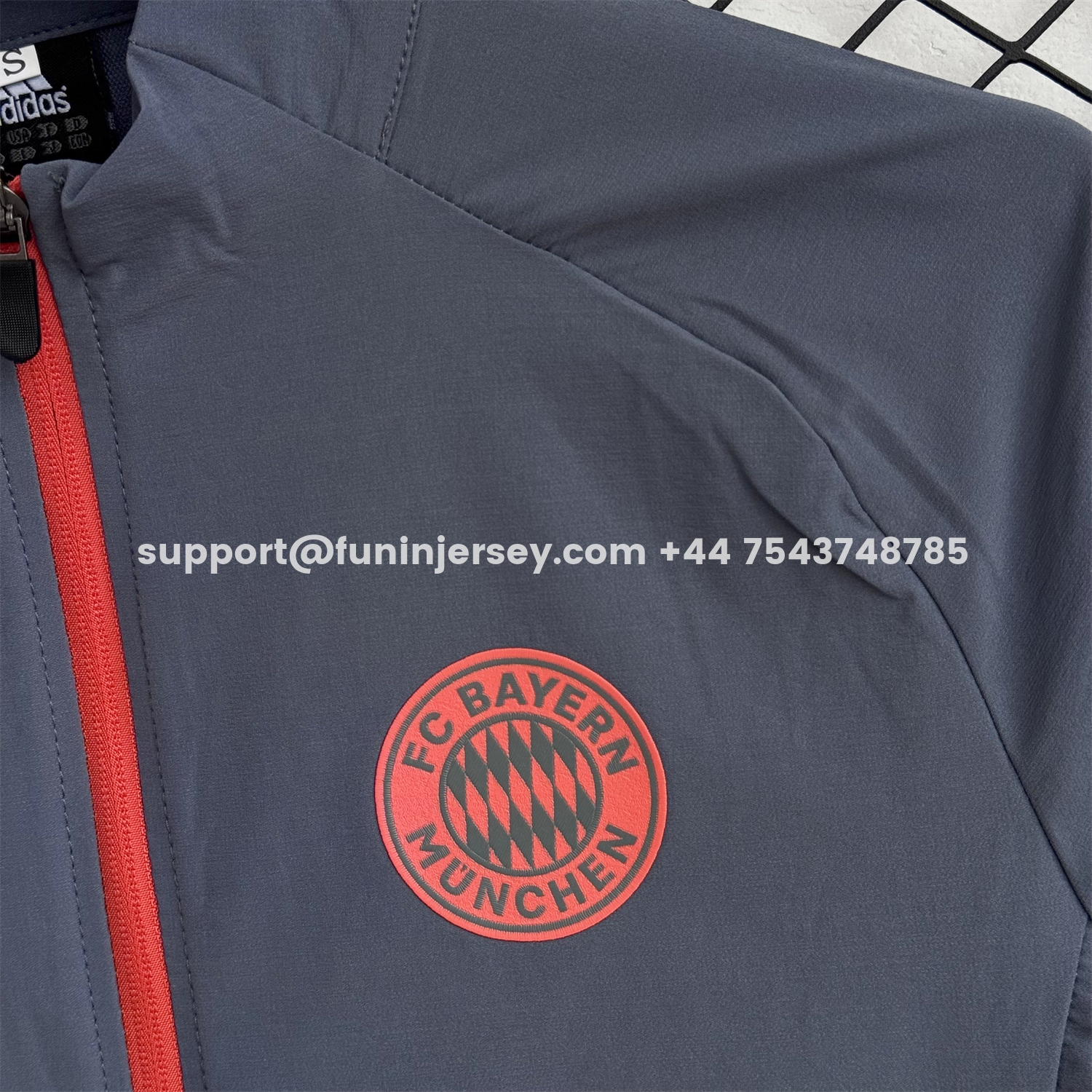 Funinjersey-Bayern Munich 25-26 Windbreaker Training Set - Grey Top and Pants