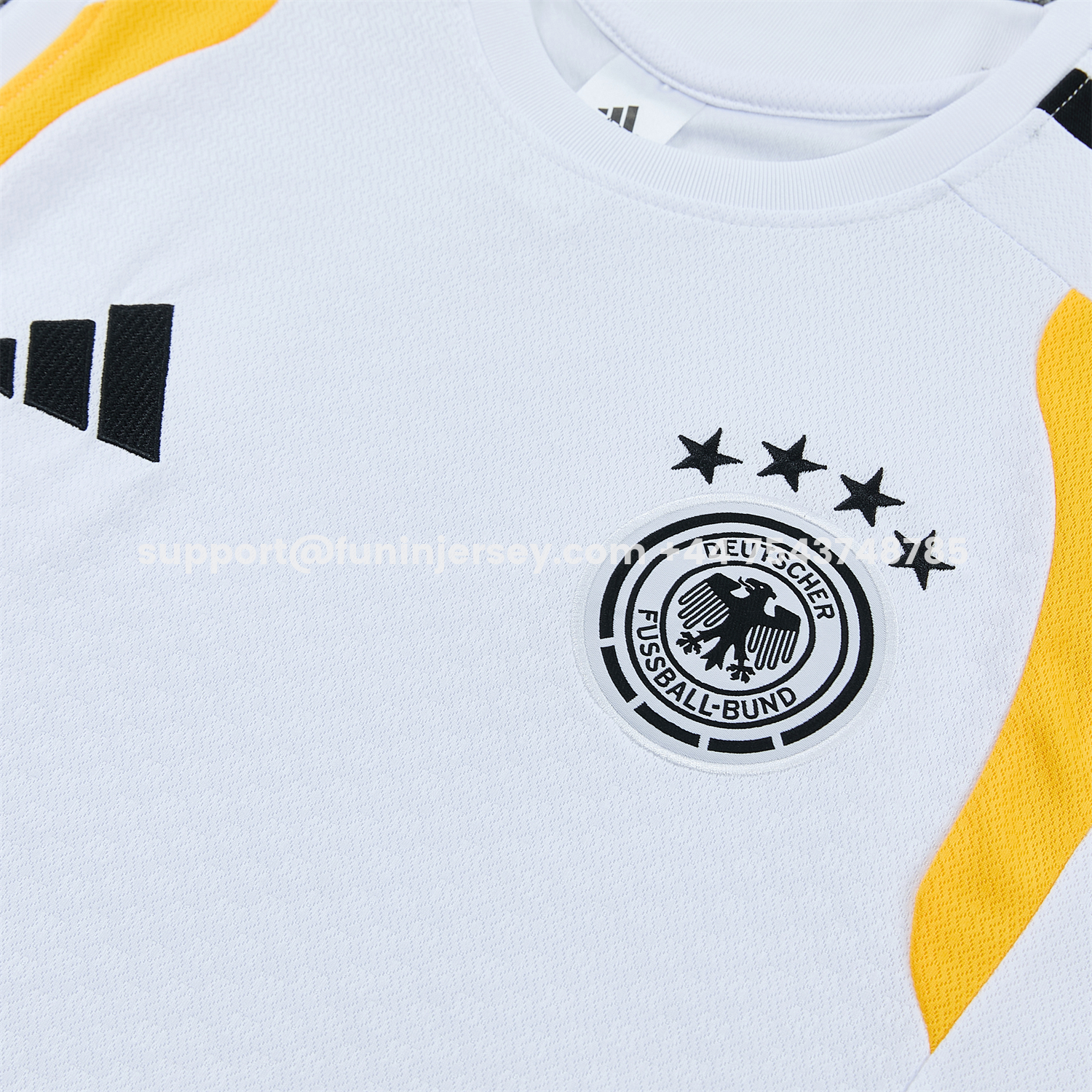 Funinjersey-Germany 2026 Vest Training Set - White Vest and Black Shorts