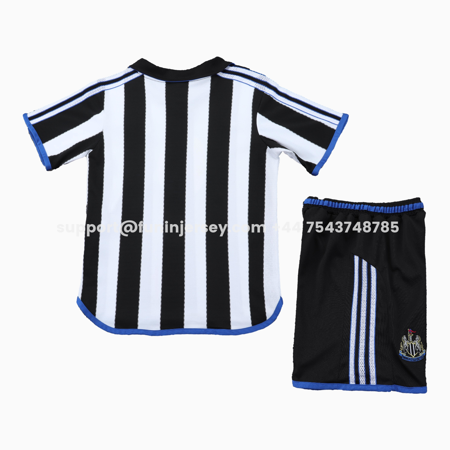 Funinjersey-Retro Newcastle United 1999-00 Home Kids Kit