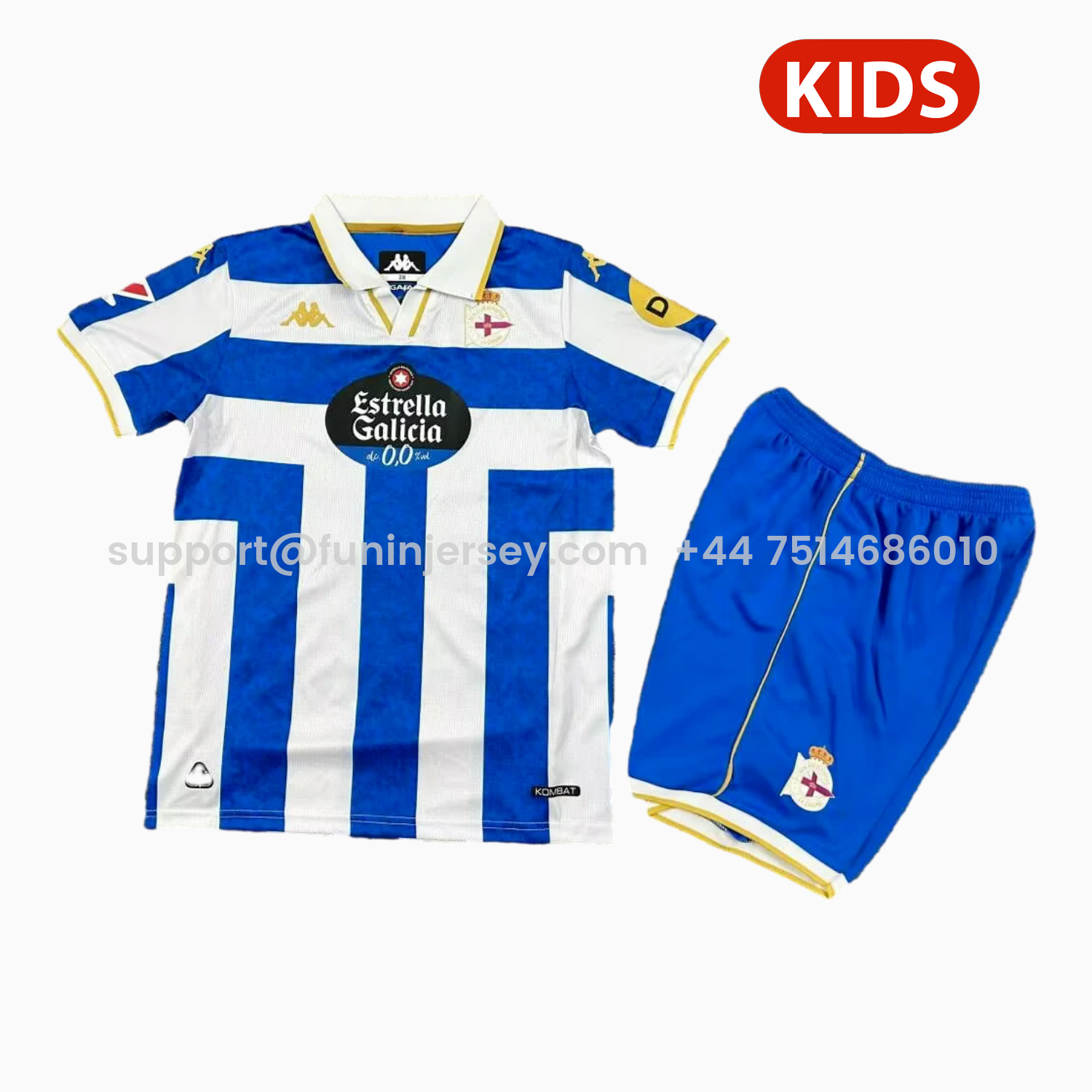 Funinjersey-Deportivo de La Coruña 25-26 Home Kids Kit