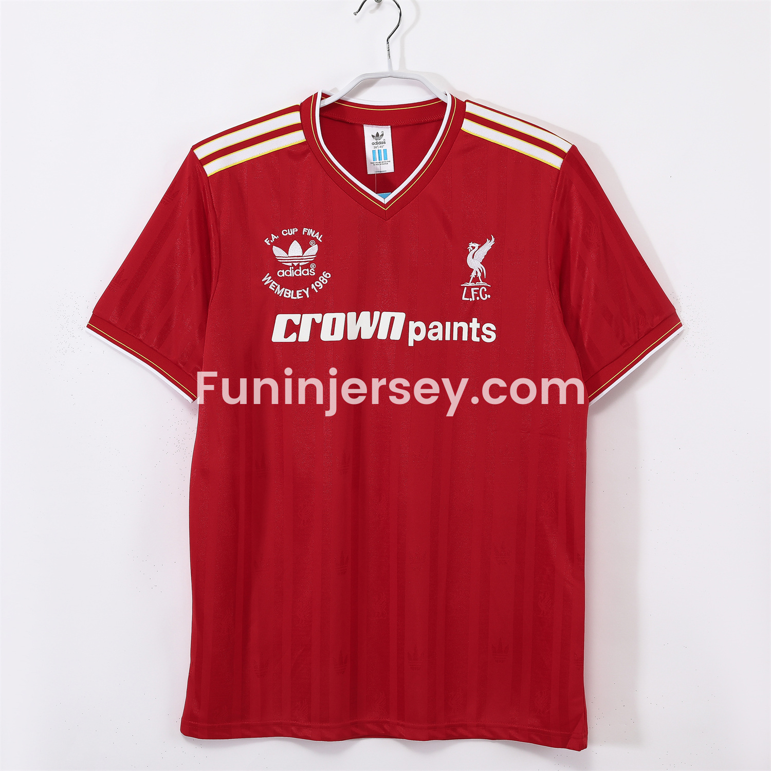 Funinjersey-Retro Liver.pool 1985-86 Home Jersey - FA CUP FINAL Version