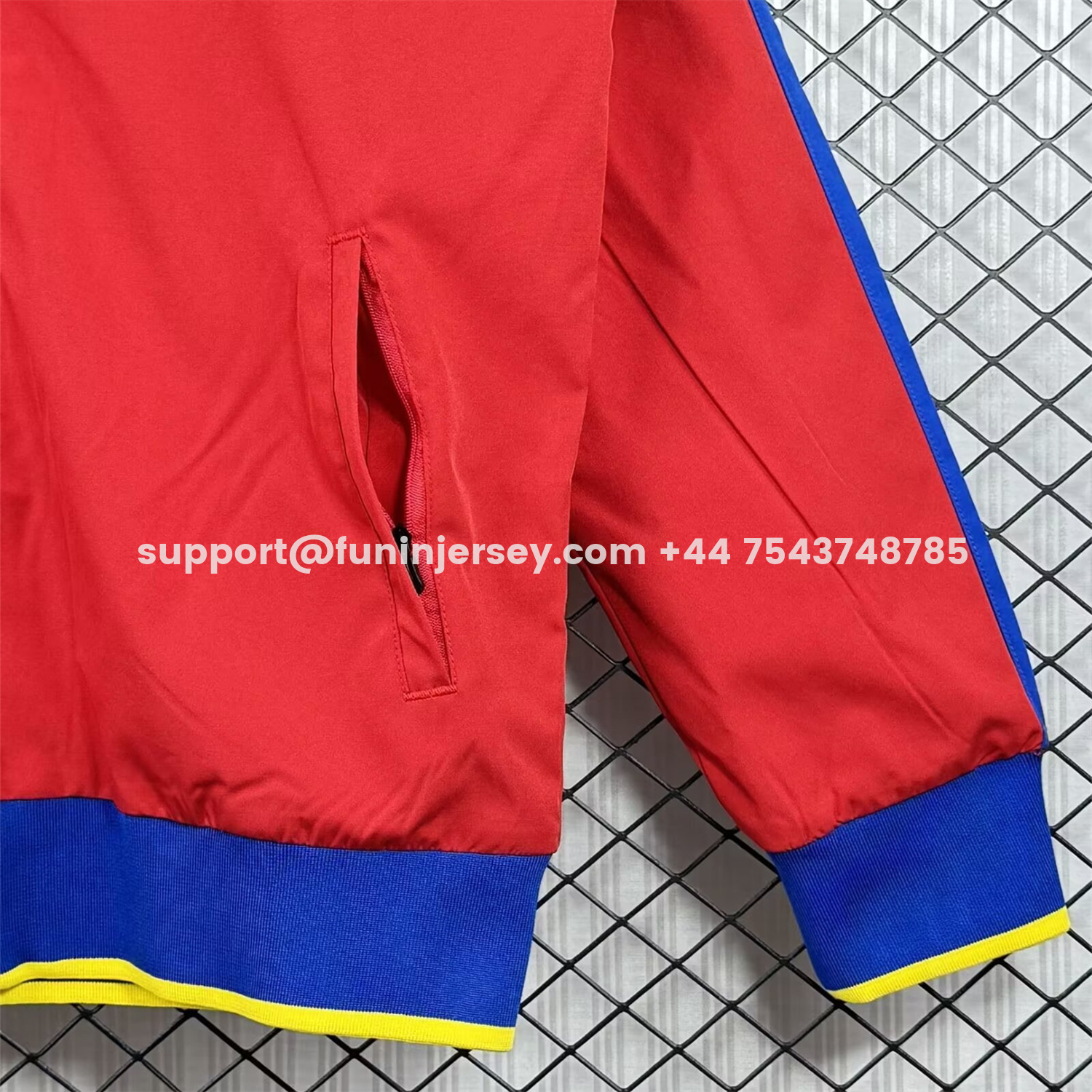 Funinjersey-Retro Barcelona 2010-11 Windbreaker Jacket - Red
