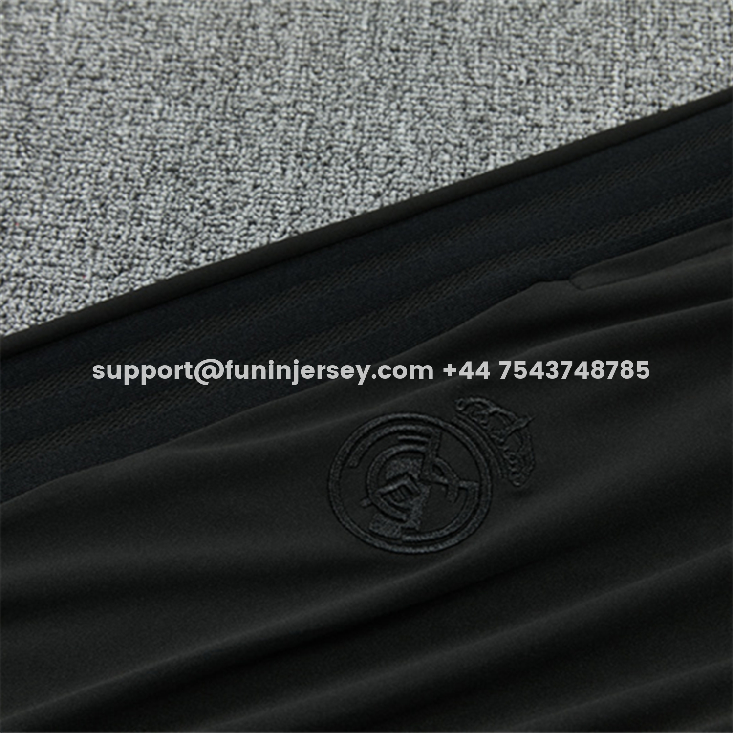 Funinjersey-Real Madrid 26-27 Long Sleeves Training Set - Pure Black Top And Pants