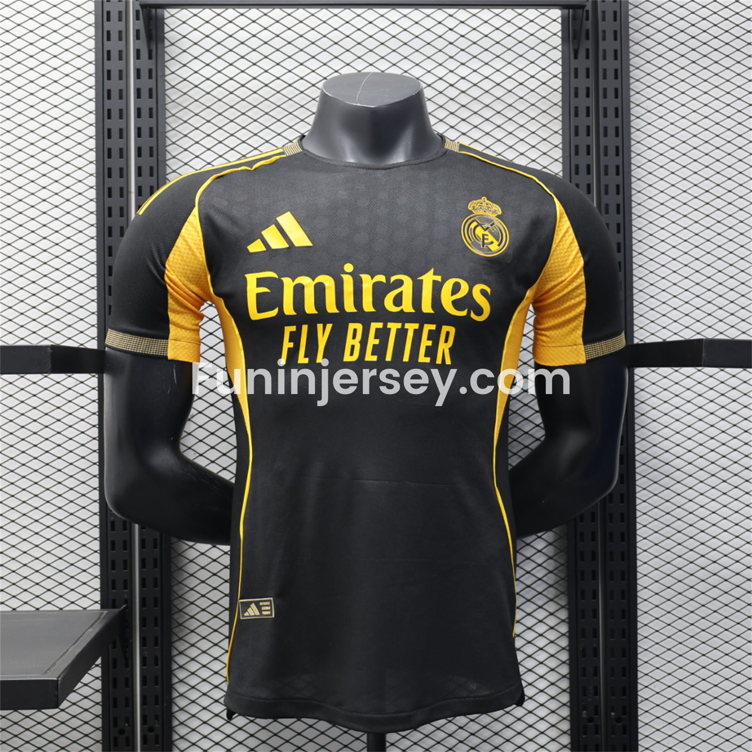 Funinjersey-Real Madrid 25-26 Black Gold Special Edition Jersey - Player Version