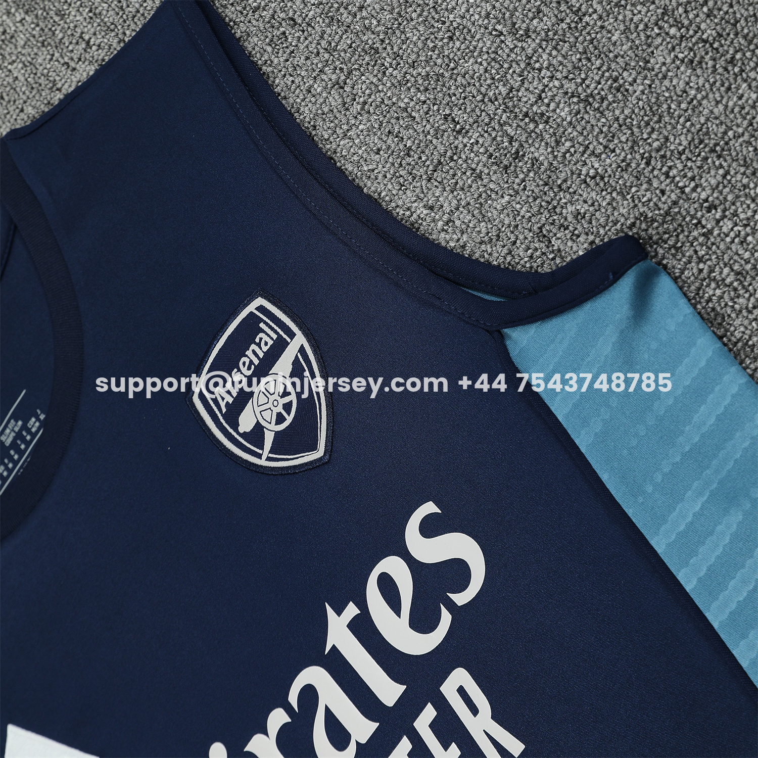 Funinjersey-Arsenal 25-26 Vest Training Set - Deep Blue Vest and Shorts