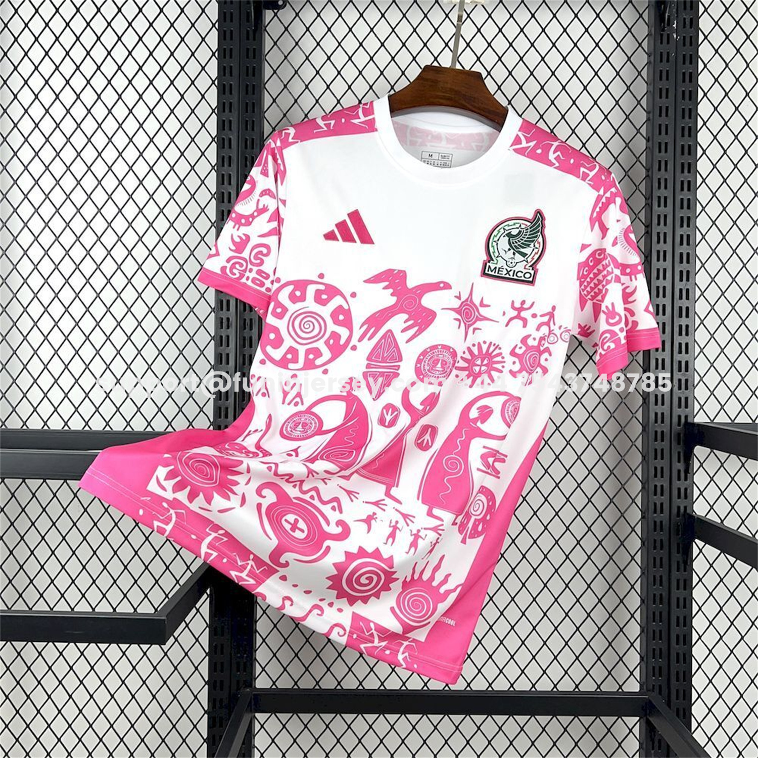 Funinjersey-Mexico 25-26 Mayan Cvilization Pink And White Special Jersey - Fans Version