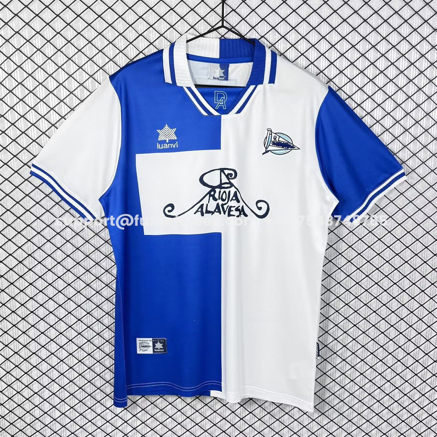 Funinjersey-Retro Deportivo Alavés 2000-01 Home Jersey