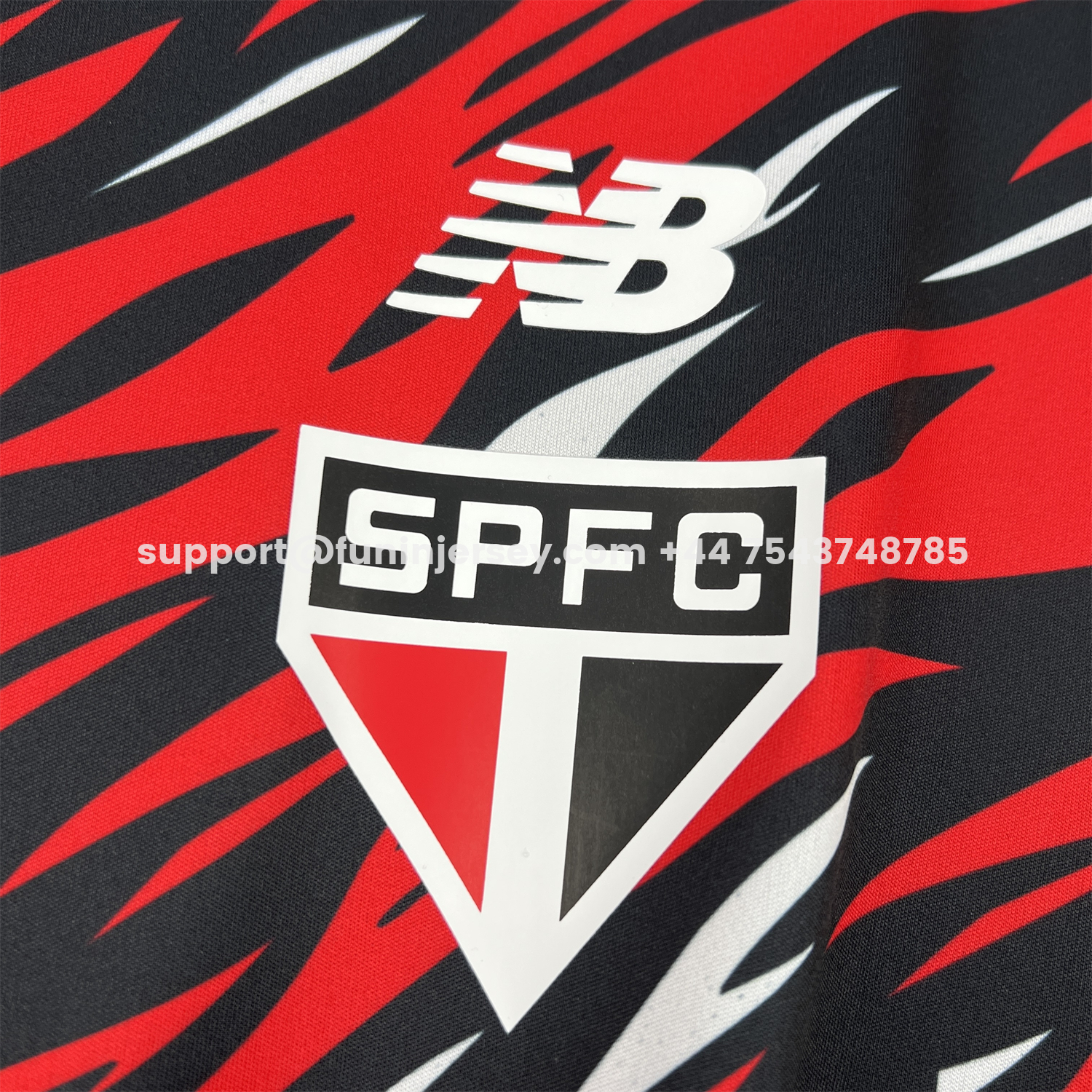 Funinjersey-Sao Paulo 26-27 Red Pre-Match Jersey - Fans Version