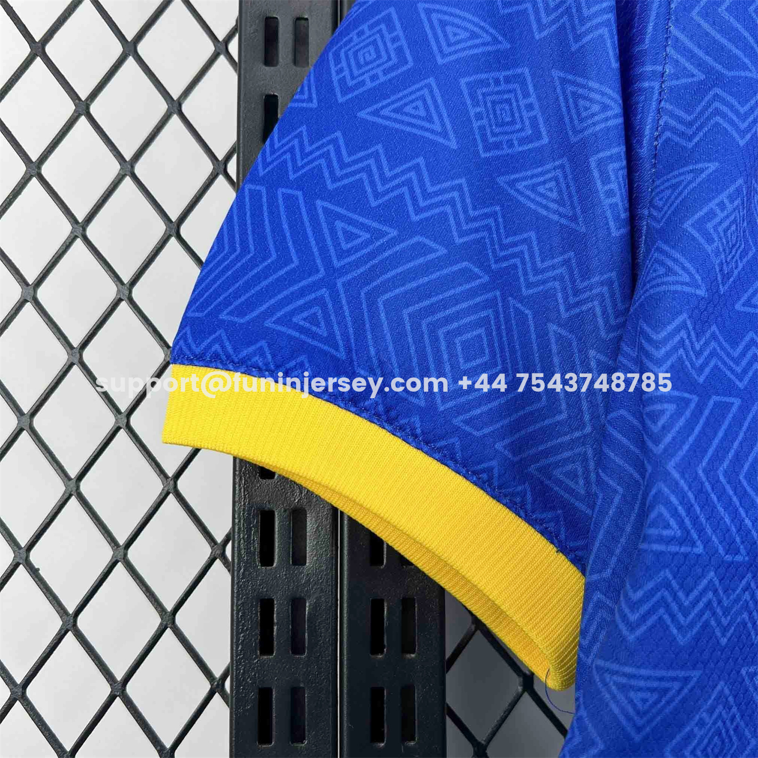 Funinjersey-Brazil 2026 Diamond Texture Blue Special Jersey - Fans Version