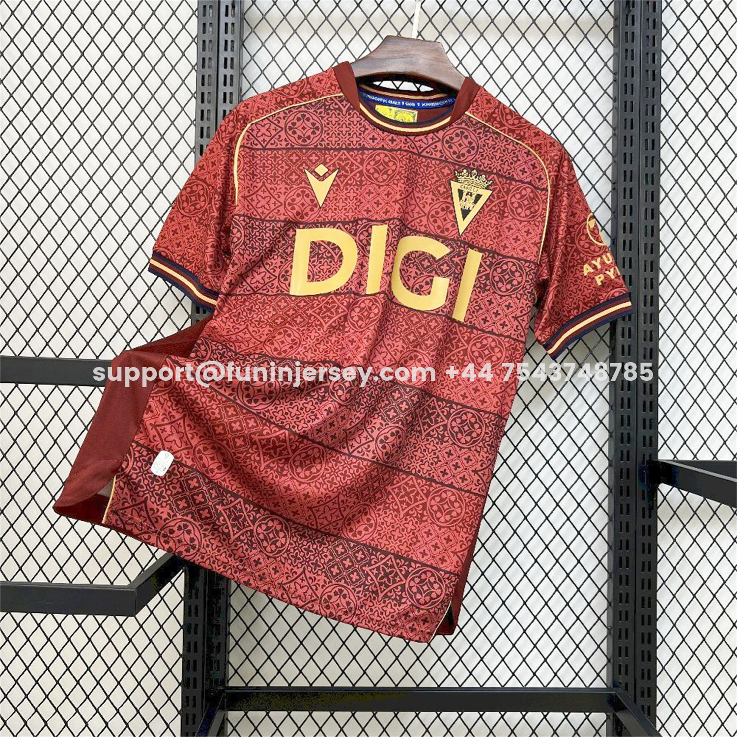 Funinjersey-Cádiz Cadiz 25-26 Away Red Jersey - Fans Version