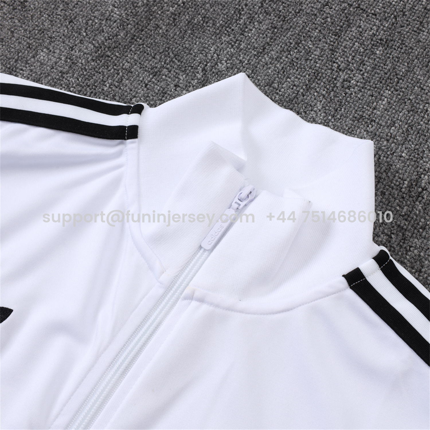Funinjersey-Germany 25-26 125th Anniversary Jacket Training Tracksuit - White Jackets & Black Pants