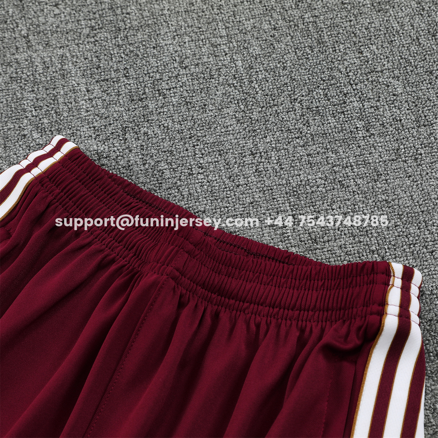 Funinjersey-Arsenal 25-26 Retro Style Vest Training Set - Burgundy With White Stripes Top & Pants