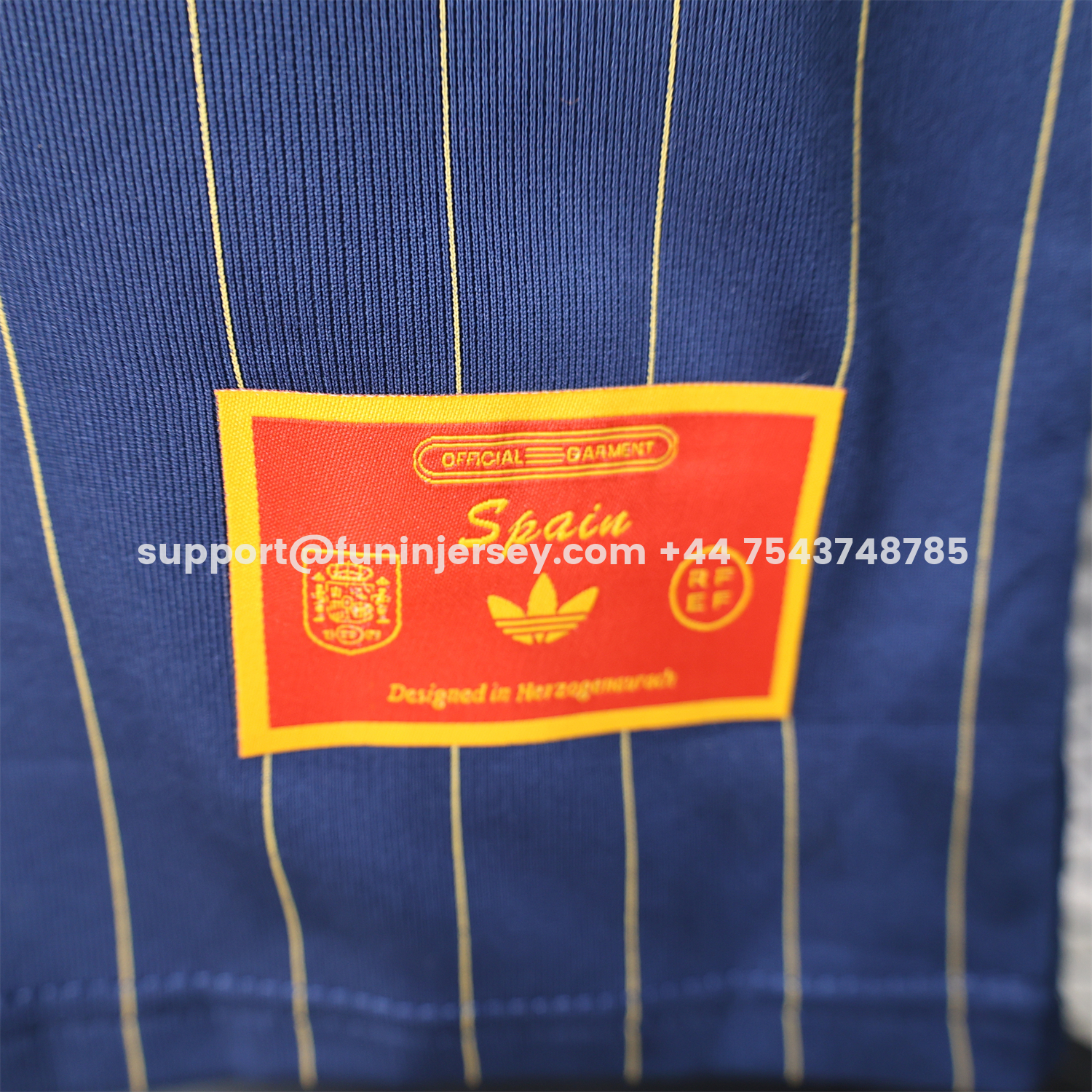 Funinjersey-Spain 2026 Terrace Icon Retro Casual Style Deep Blue Jersey - Player Version