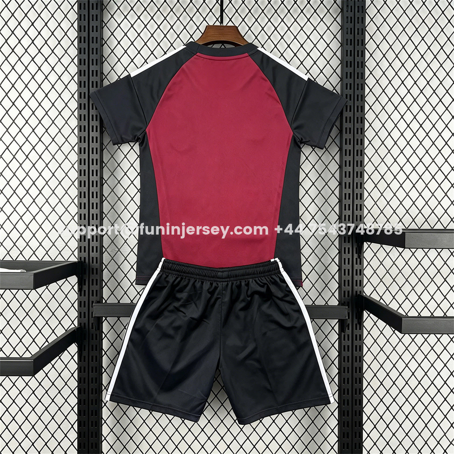 Funinjersey-Spain 2026 Wine Red Goalkeeper Kids Kit