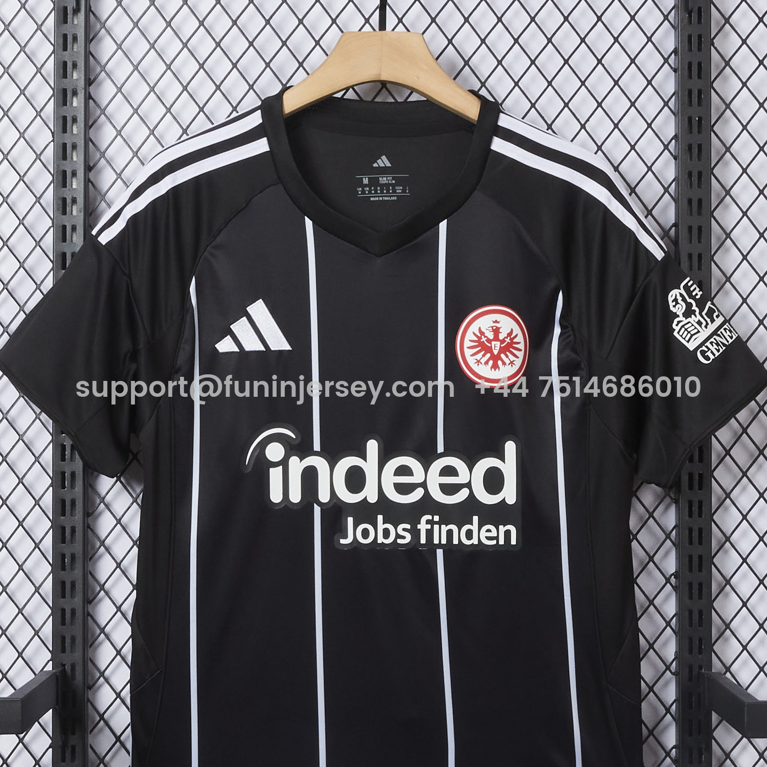 Funinjersey-Frankfurt 25-26 European Home Black Jersey - Fans Version