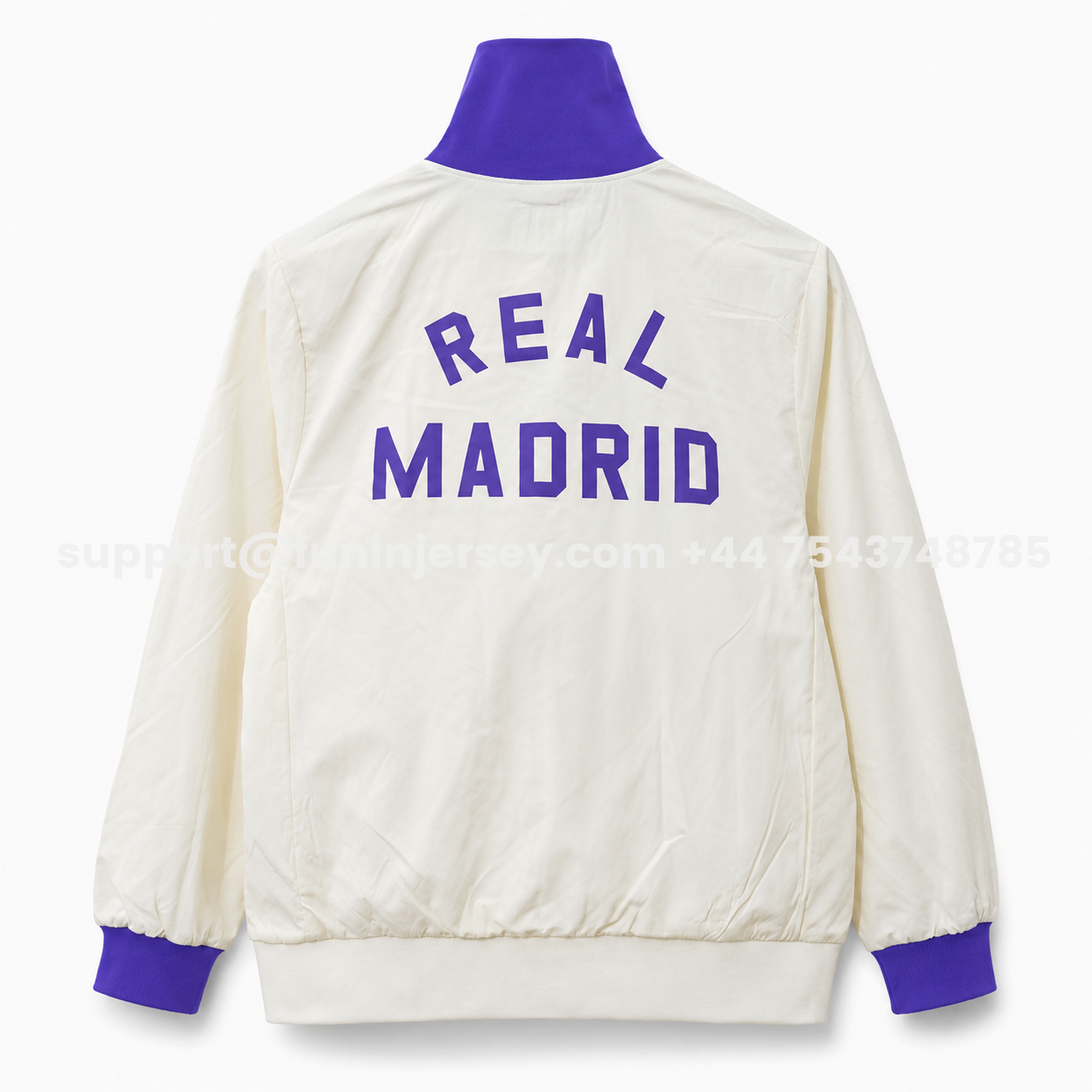 Funinjersey-Retro Real Madrid 2024-25 Windbreaker Jacket - Purple And White